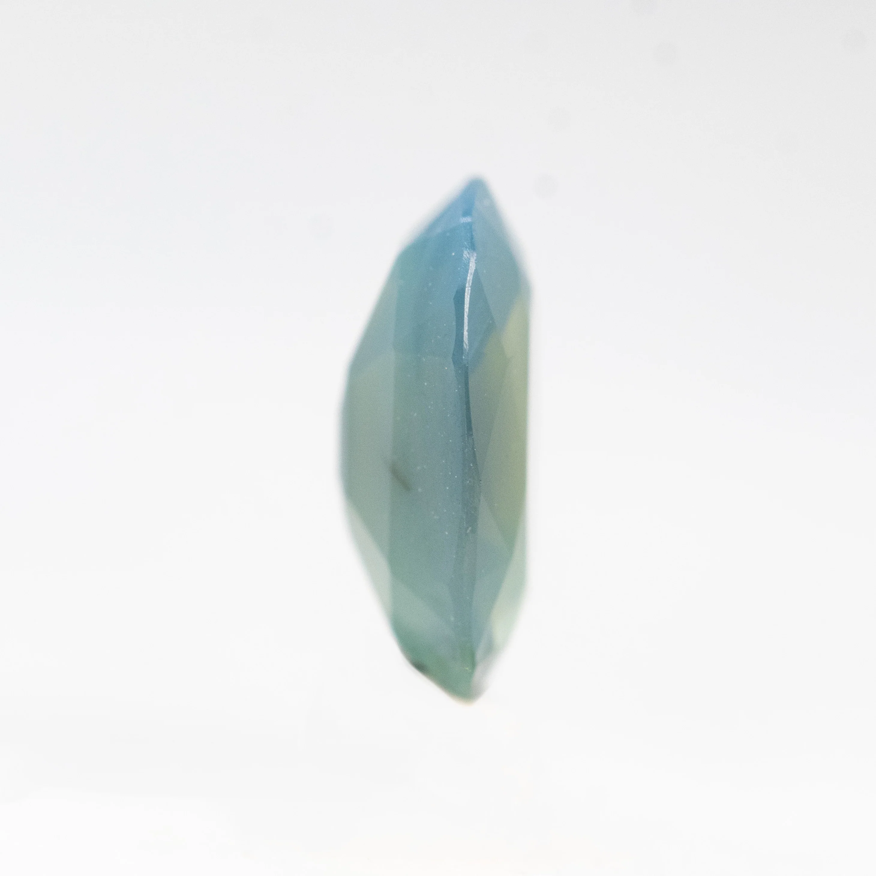 1.18 Carat Misty Teal Elongated Oval Sapphire for Custom Work - Inventory Code BCOS118 - Image 5