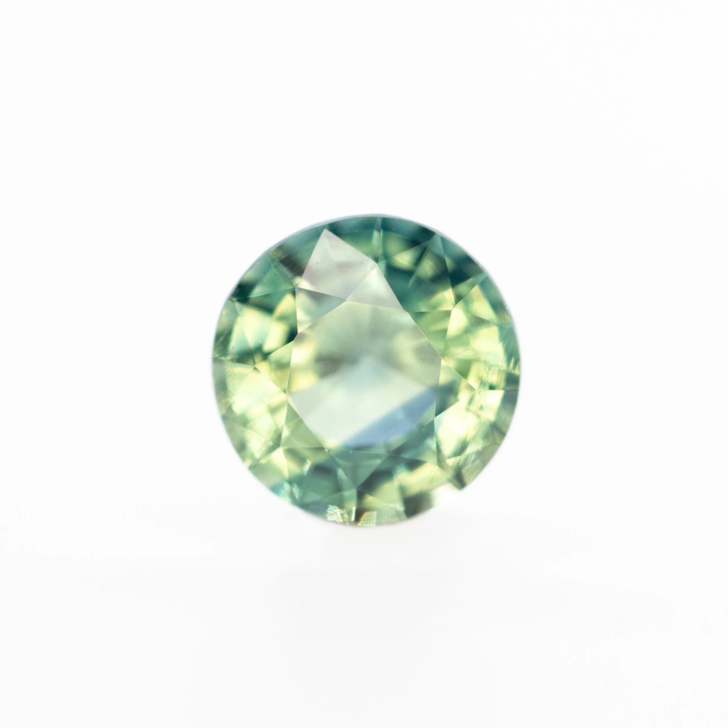 1.18 Carat Round Teal Green Sapphire for Custom Work - Inventory Code GBRS118