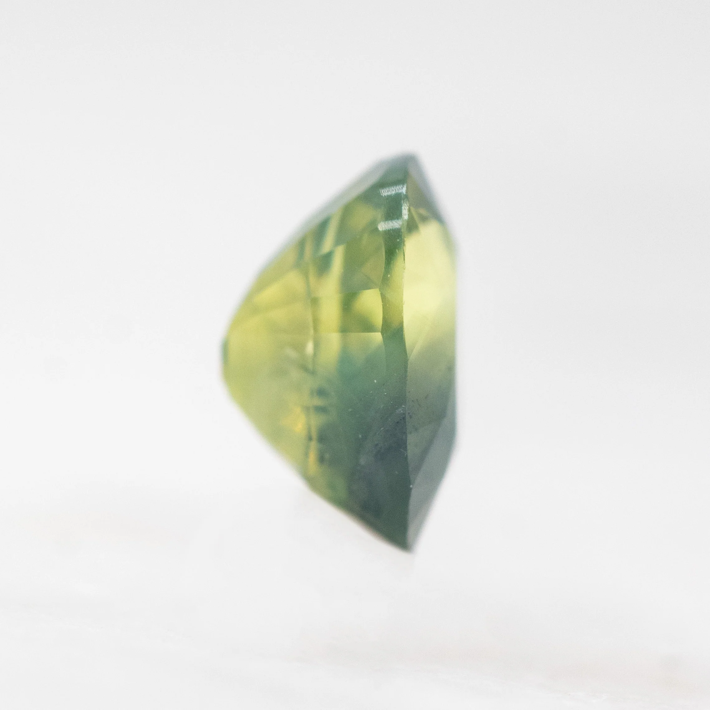 1.19 Carat Bicolor Blue and Green Oval Sapphire for Custom Work - Inventory Code BCOS119 - Image 5