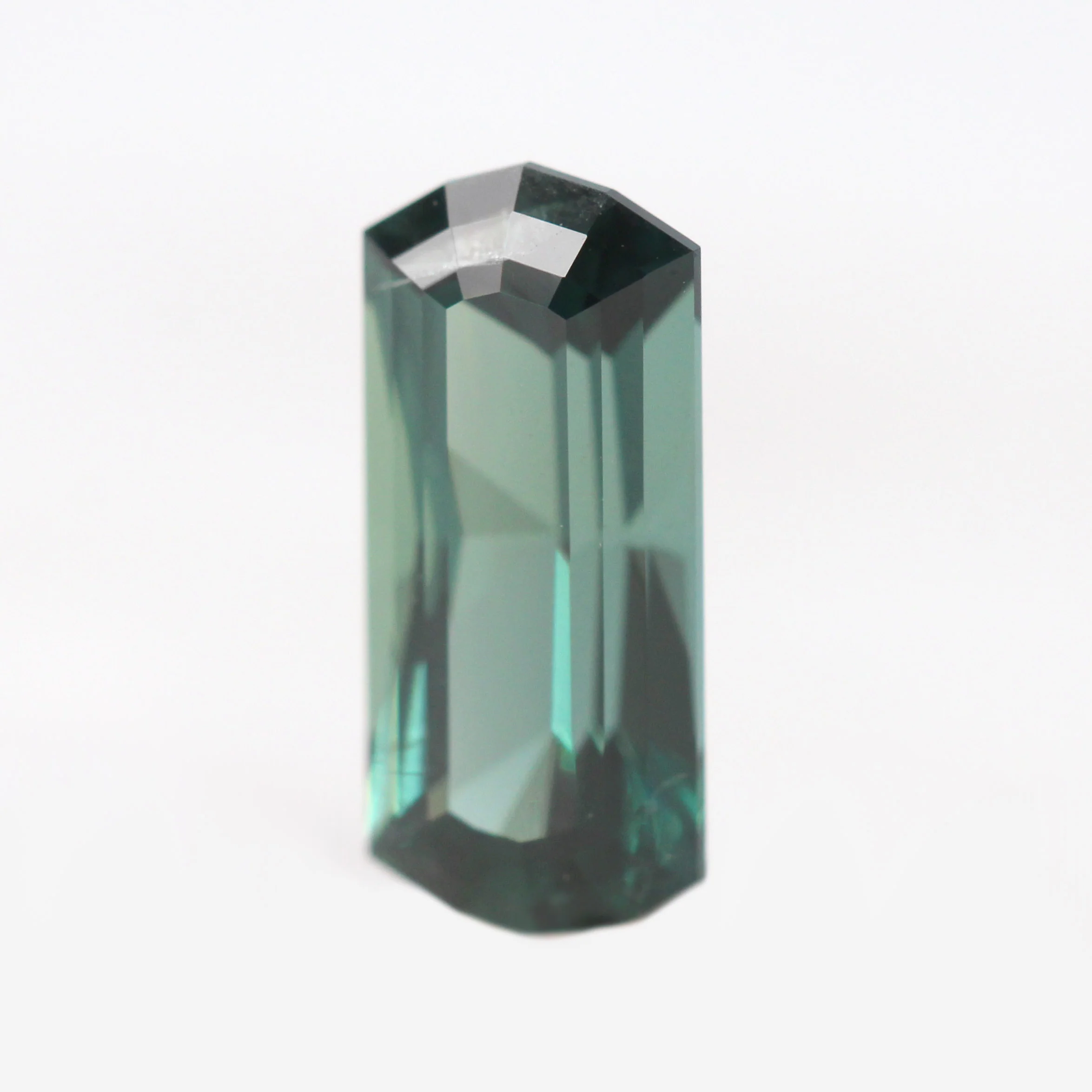 1.19 Carat Fancy Emerald Cut Teal Sapphire for Custom Work - Inventory Code TES119 - Image 3