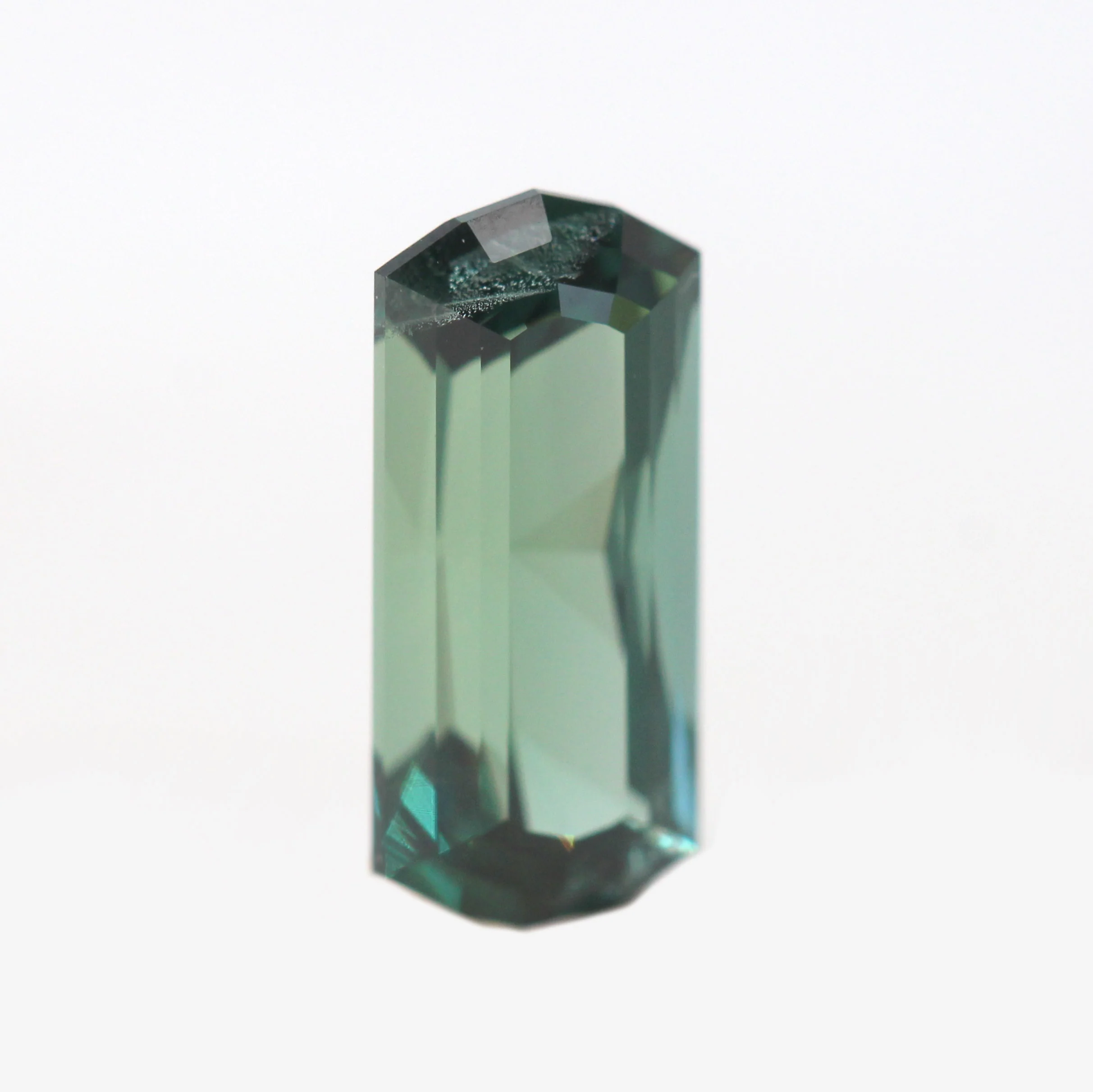 1.19 Carat Fancy Emerald Cut Teal Sapphire for Custom Work - Inventory Code TES119 - Image 4