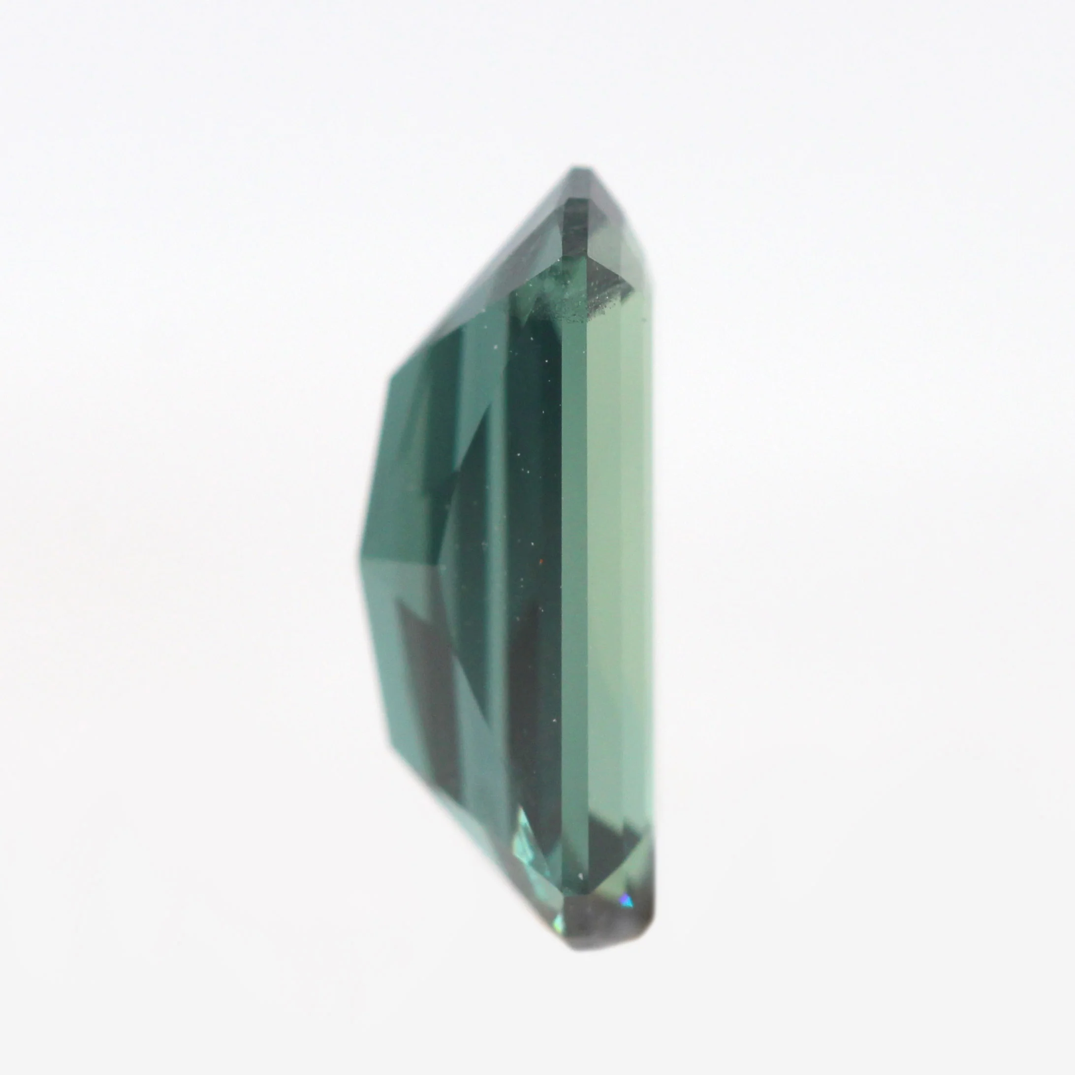 1.19 Carat Fancy Emerald Cut Teal Sapphire for Custom Work - Inventory Code TES119 - Image 5