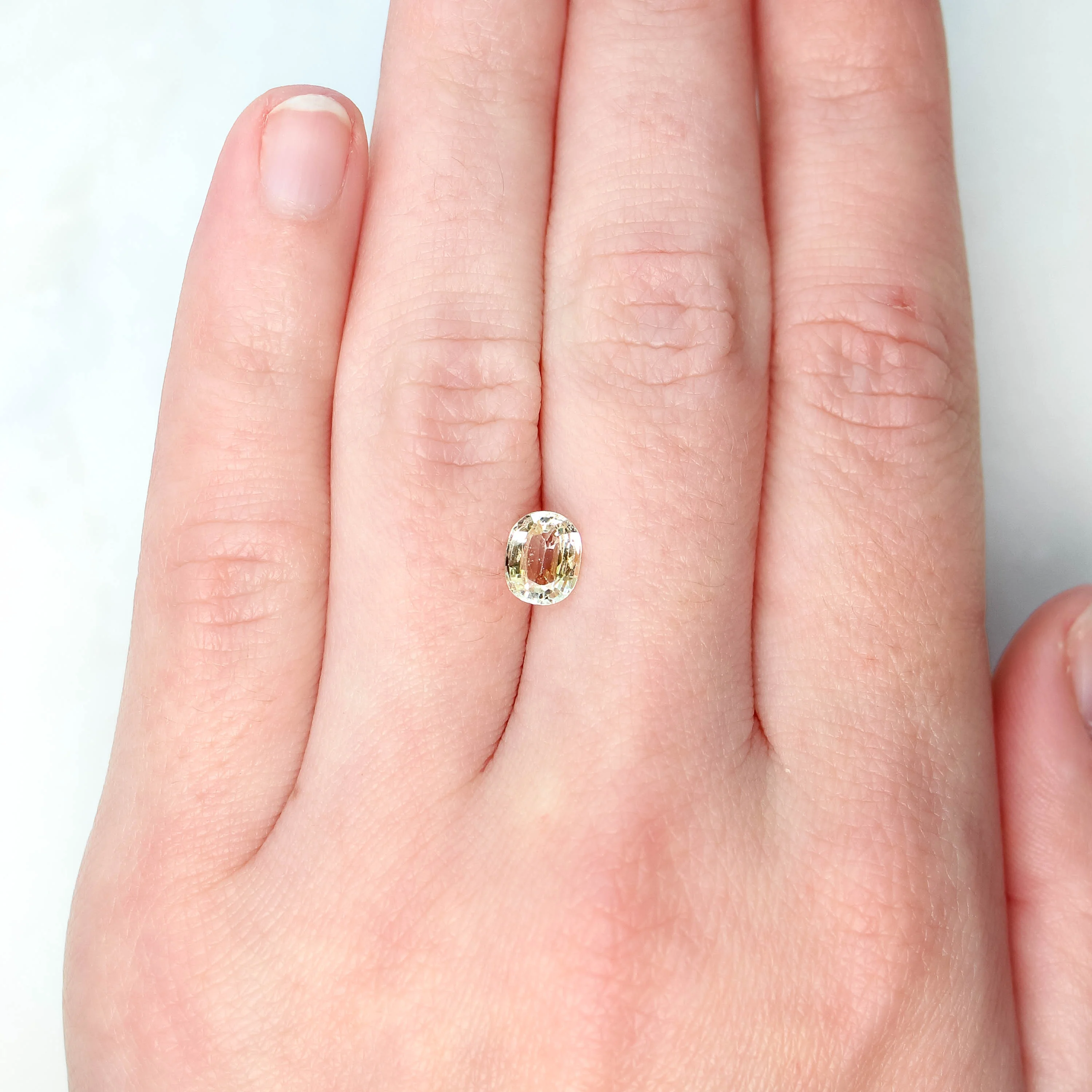 1.19 Carat Yellow Oval Sapphire for Custom Work - Inventory Code CYS119 - Image 2
