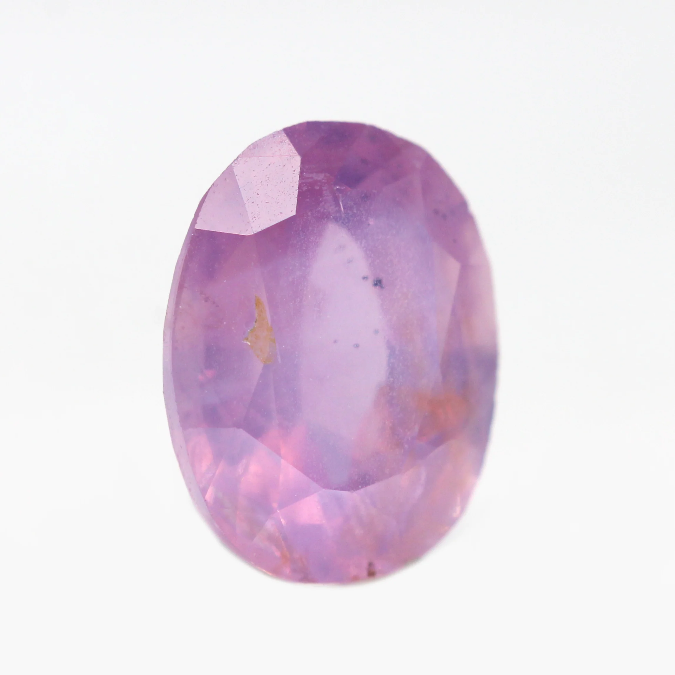 1.19 Carat Pink and Purple Oval Sapphire for Custom Work - Inventory Code OPS119 - Image 2