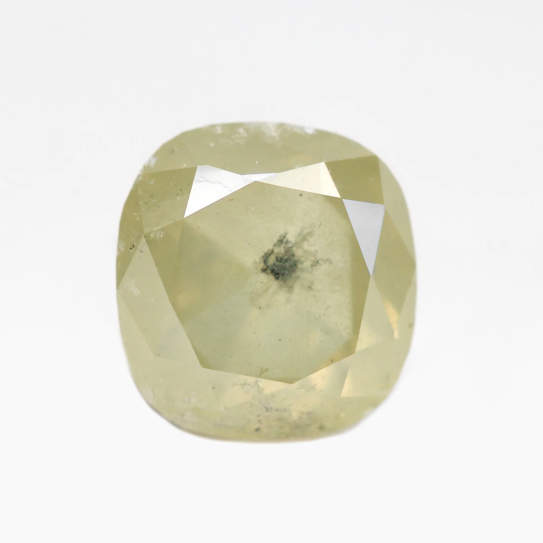 1.20 Carat Cushion Cut Yellow Salt and Pepper Diamond for Custom Work - Inventory Code MGC120