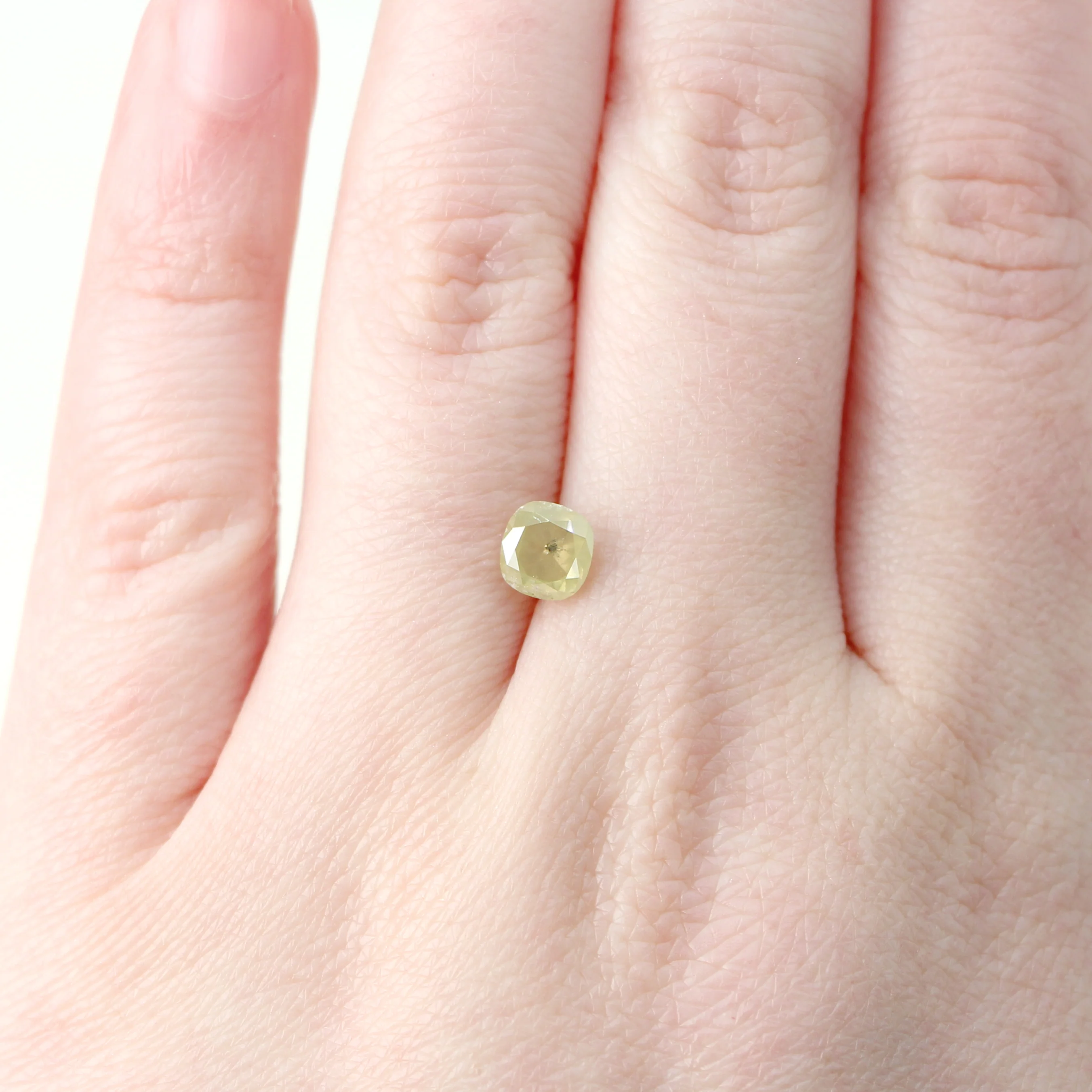 1.20 Carat Cushion Cut Yellow Salt and Pepper Diamond for Custom Work - Inventory Code MGC120 - Image 2