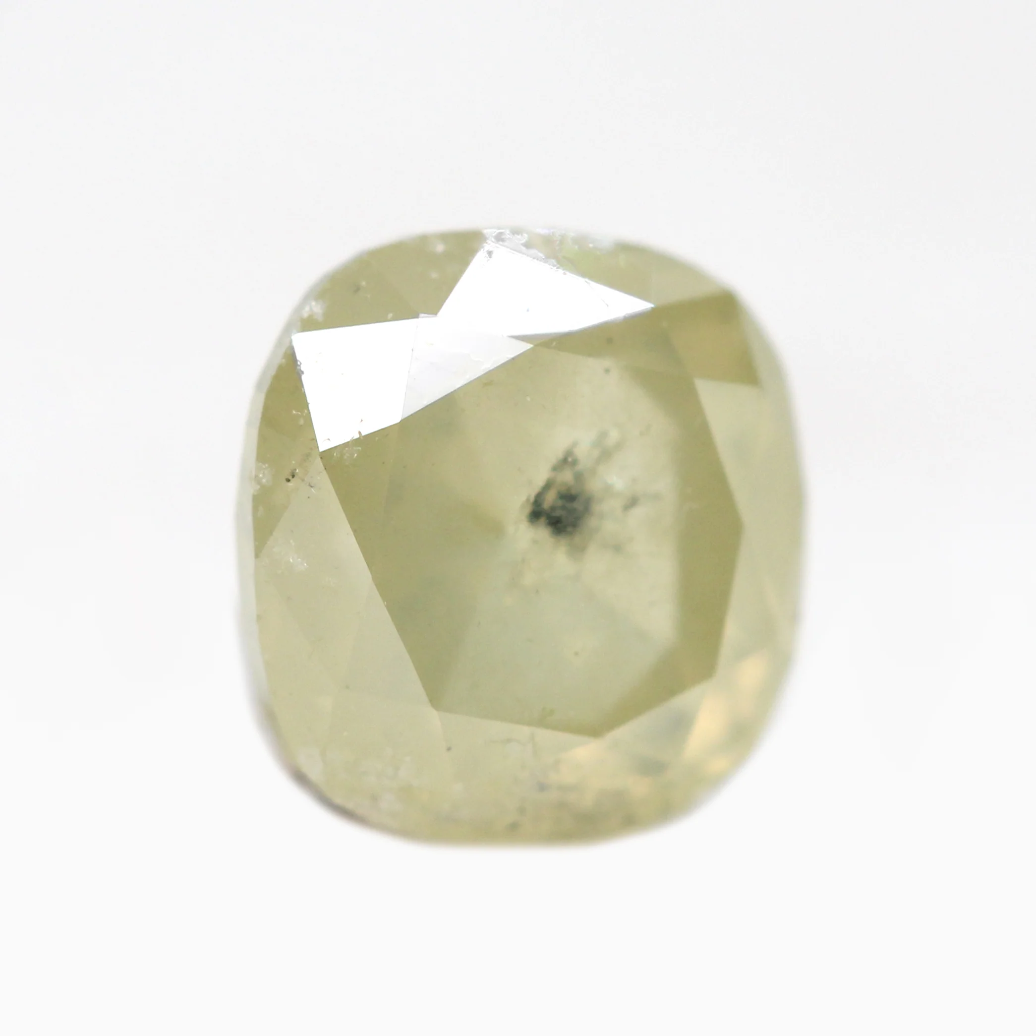 1.20 Carat Cushion Cut Yellow Salt and Pepper Diamond for Custom Work - Inventory Code MGC120 - Image 4