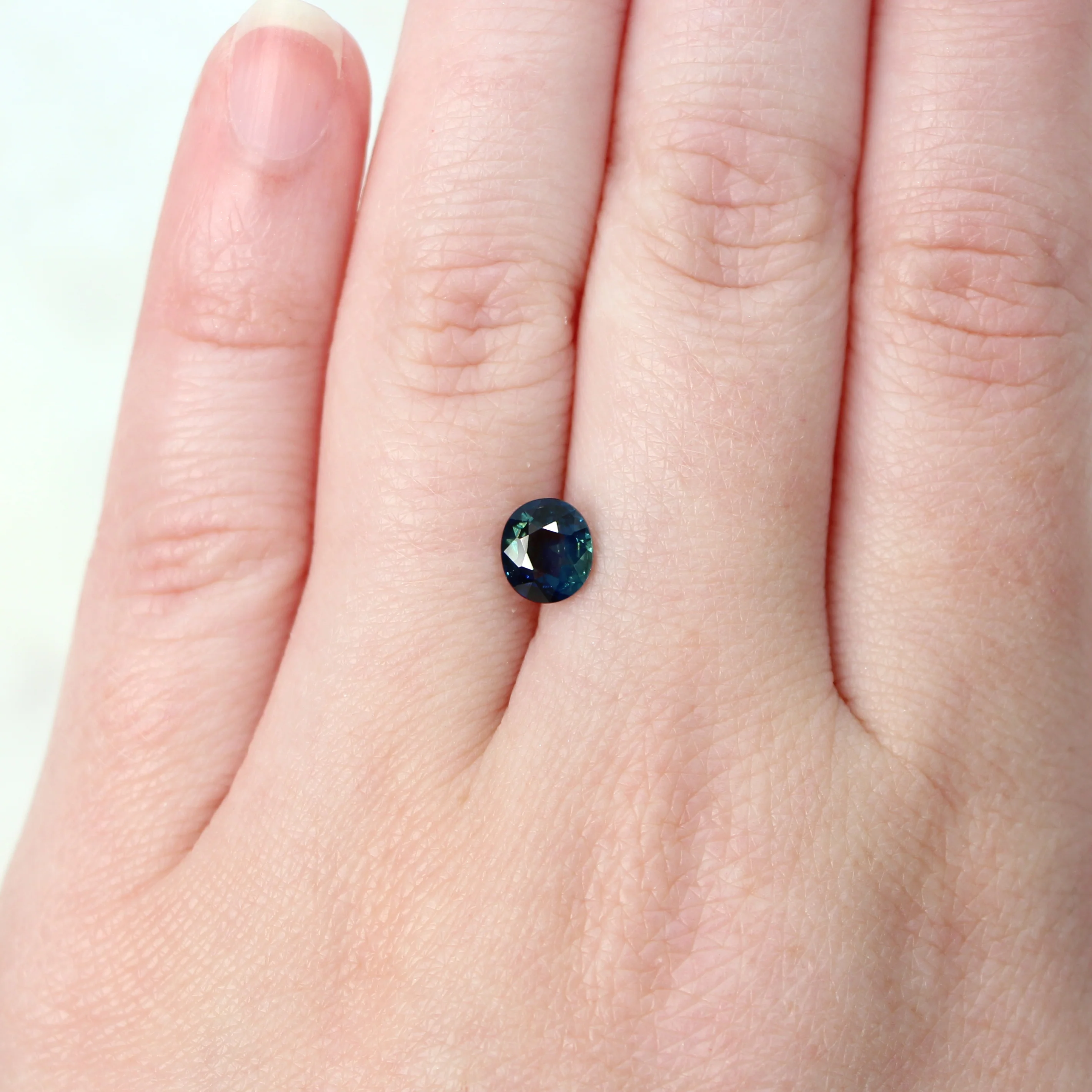 1.20 Carat Teal Oval Sapphire for Custom Work - Inventory Code TOS120 - Image 2