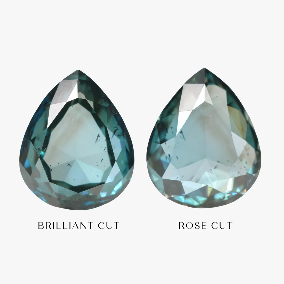 1.20 Carat Clear Teal Pear Diamond for Custom Work - Inventory Code TPD120 - Image 3