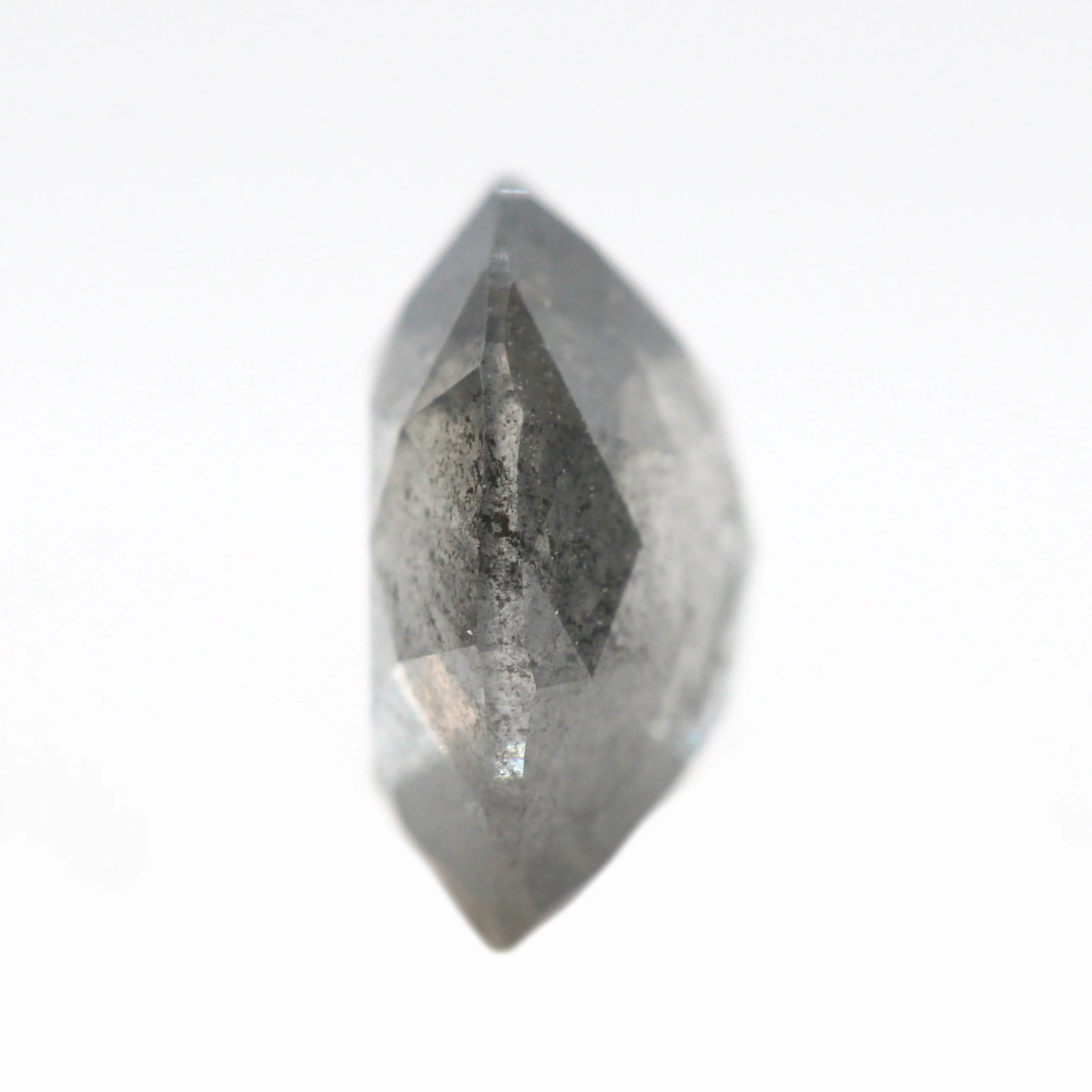 1.21 Carat Dark Gray Oval Salt and Pepper Diamond for Custom Work - Inventory Code DSO121 - Image 6