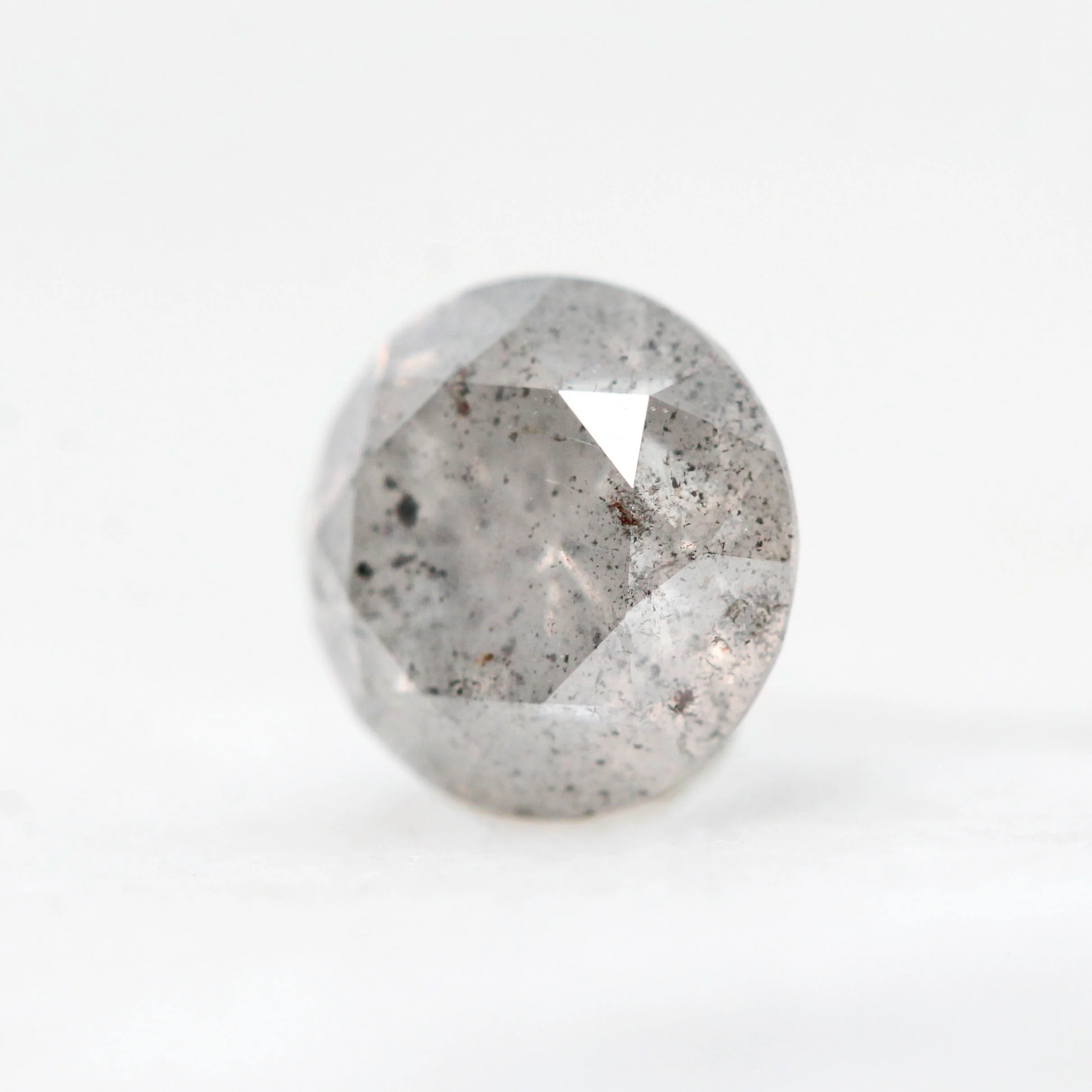 1.21 Carat Round Gray Salt and Pepper Diamond for Custom Work - Inventory Code SGR121 - Image 3