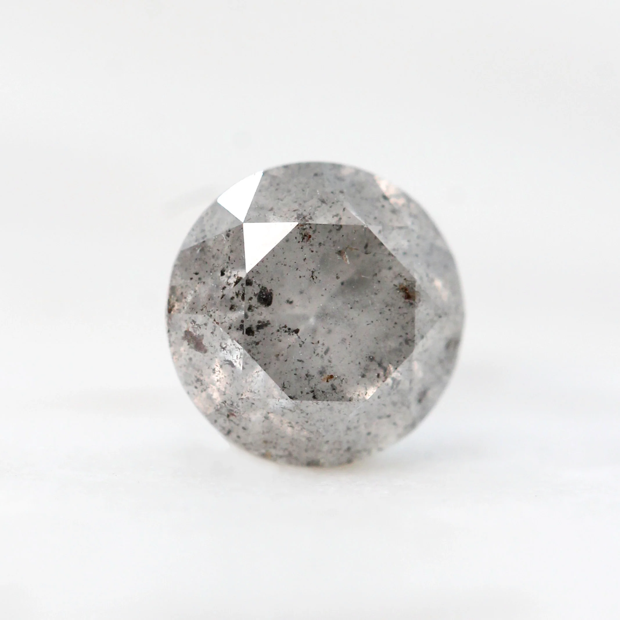 1.21 Carat Round Gray Salt and Pepper Diamond for Custom Work - Inventory Code SGR121 - Image 4