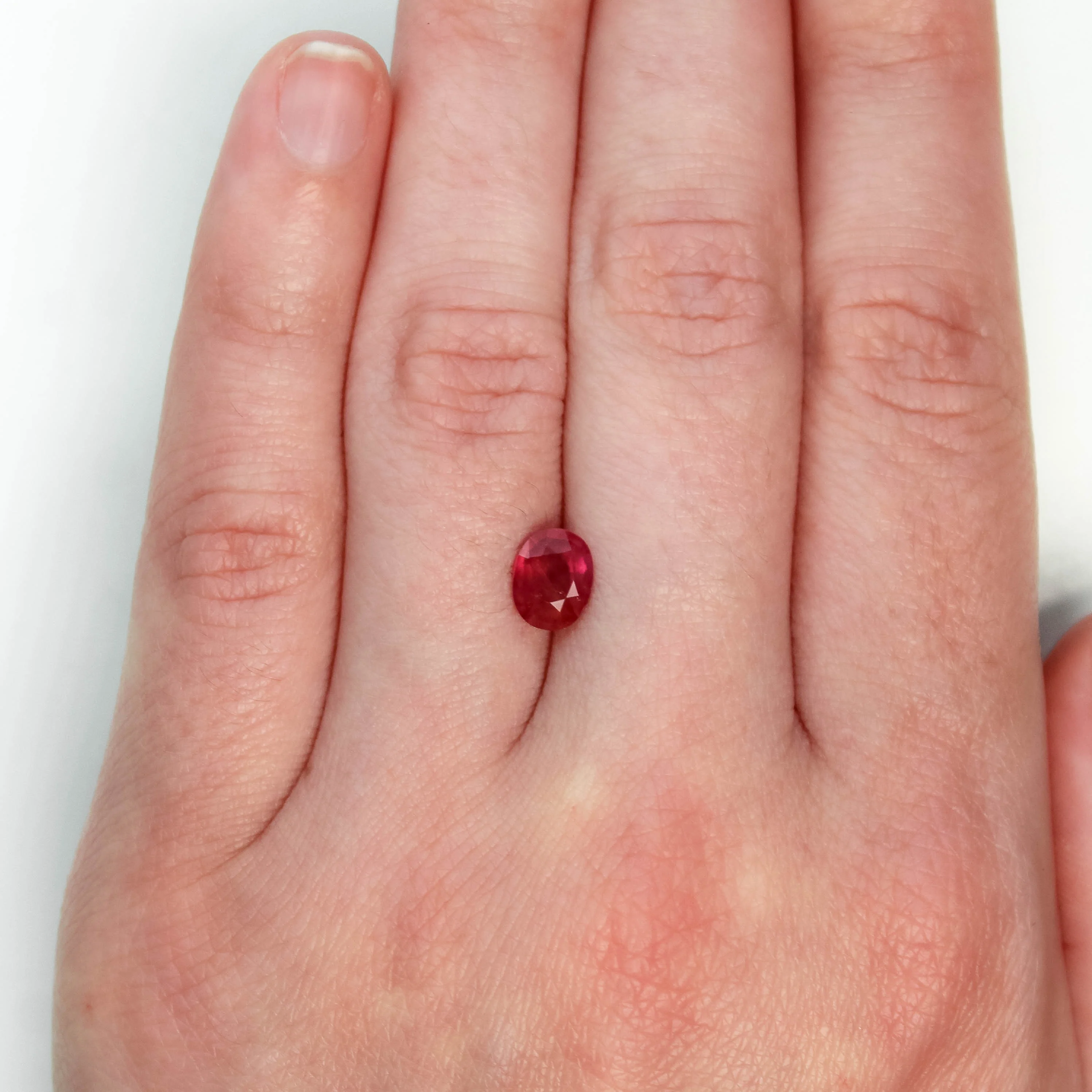 1.21 Carat Ruby Red Oval Sapphire for Custom Work - Inventory Code ROS121 - Image 2