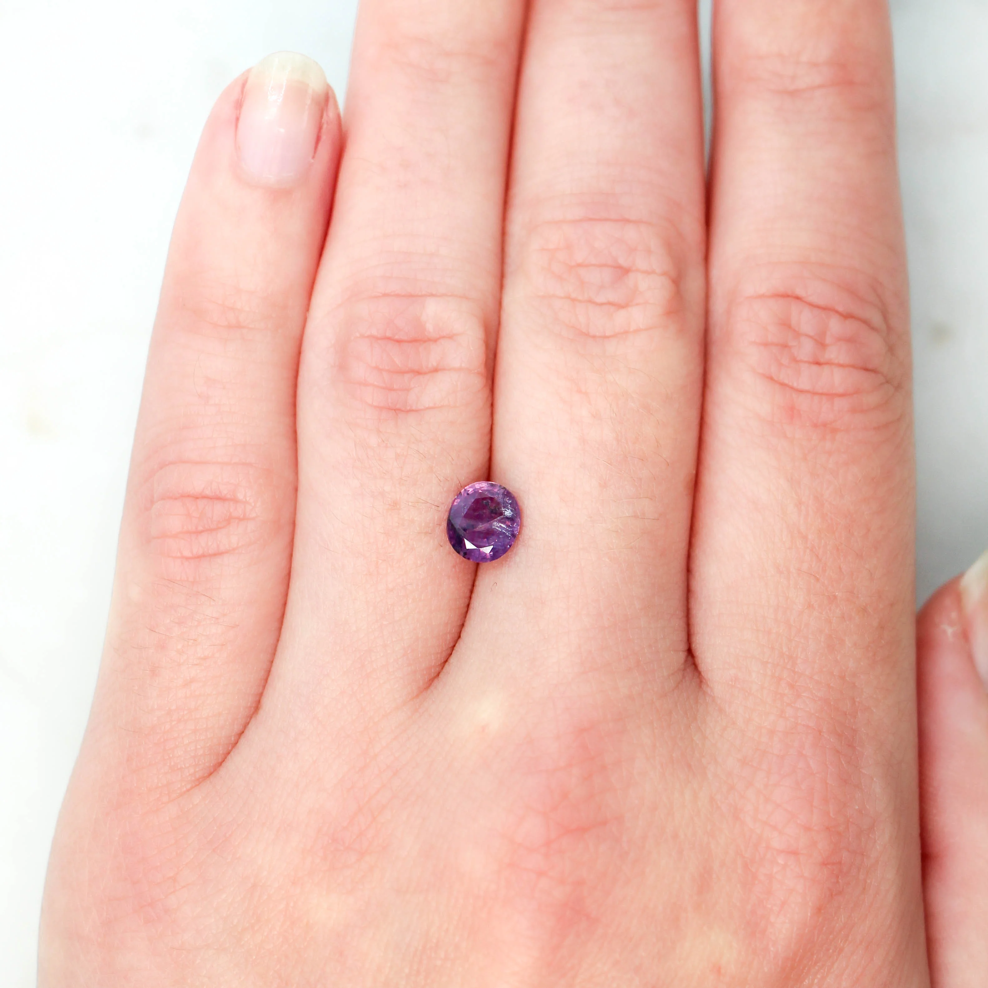 1.22 Carat Purple Oval Sapphire for Custom Work - Inventory Code POS122 - Image 2