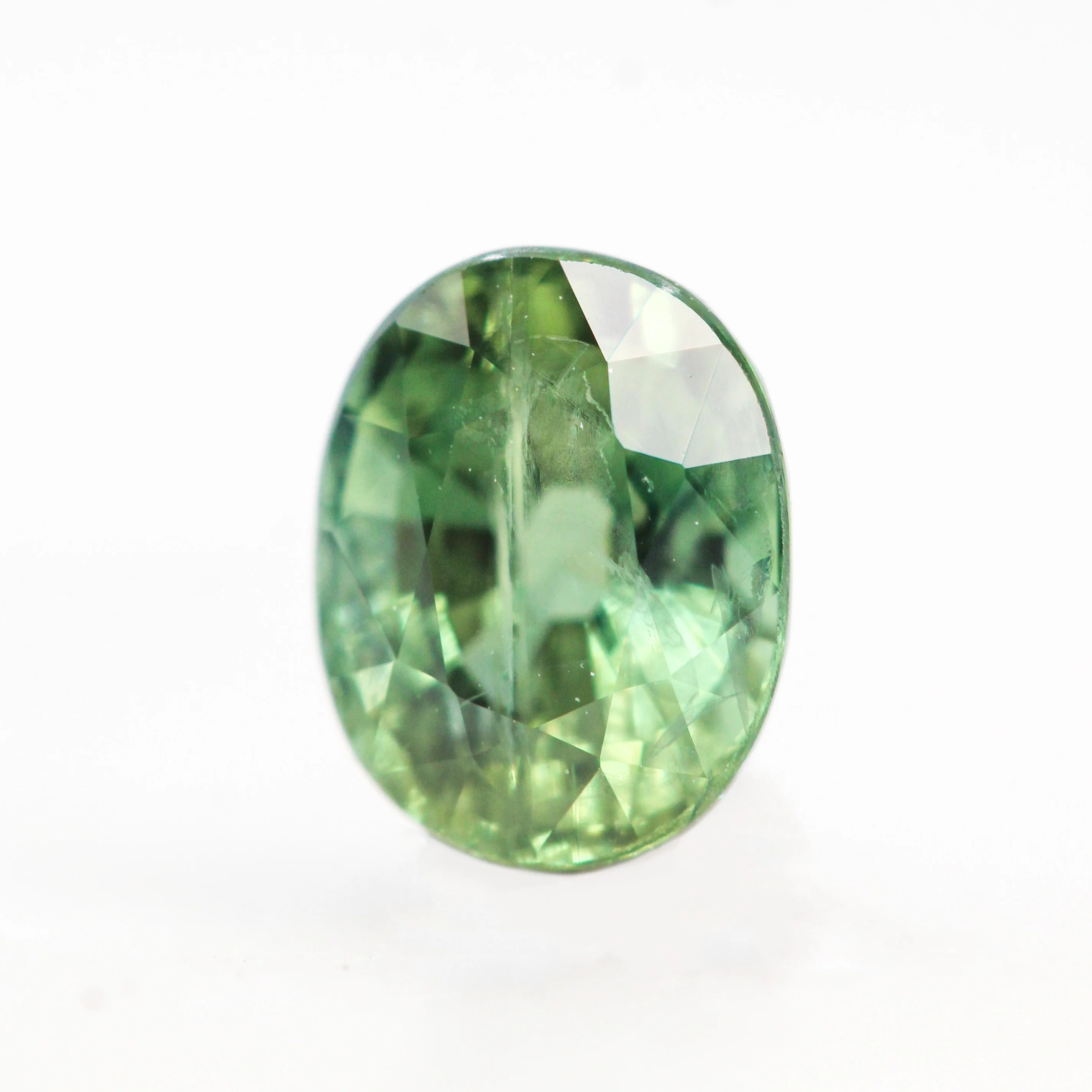 1.23 Carat Green Oval Sapphire for Custom Work - Inventory Code GOS123 - Image 3