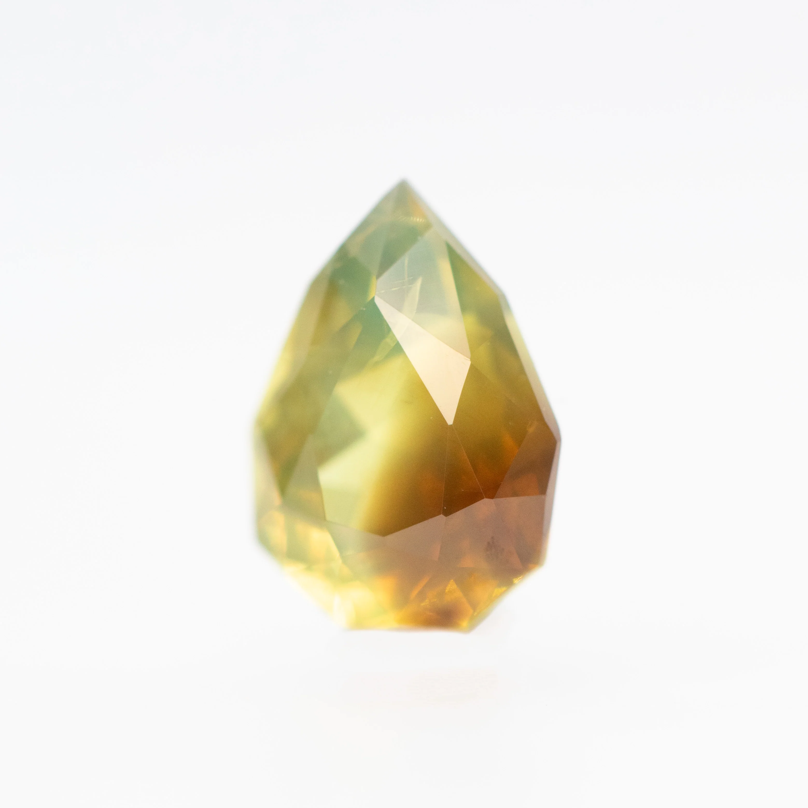 1.24 Carat Golden Geometric Pear Sapphire for Custom Work - Inventory Code GPS124 - Image 3