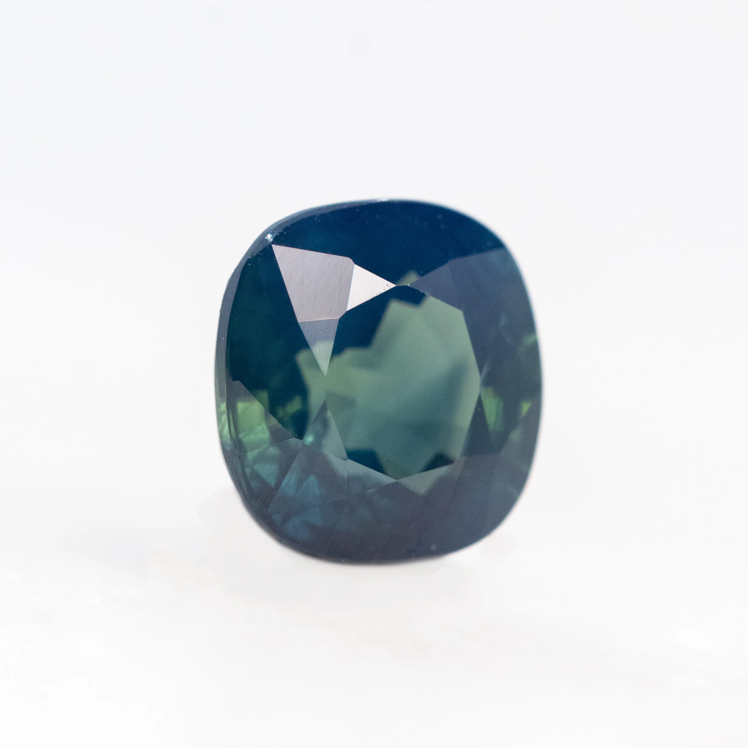 1.25 Carat Dark Teal Cushion Sapphire for Custom Work - Inventory Code TCS125 - Image 4