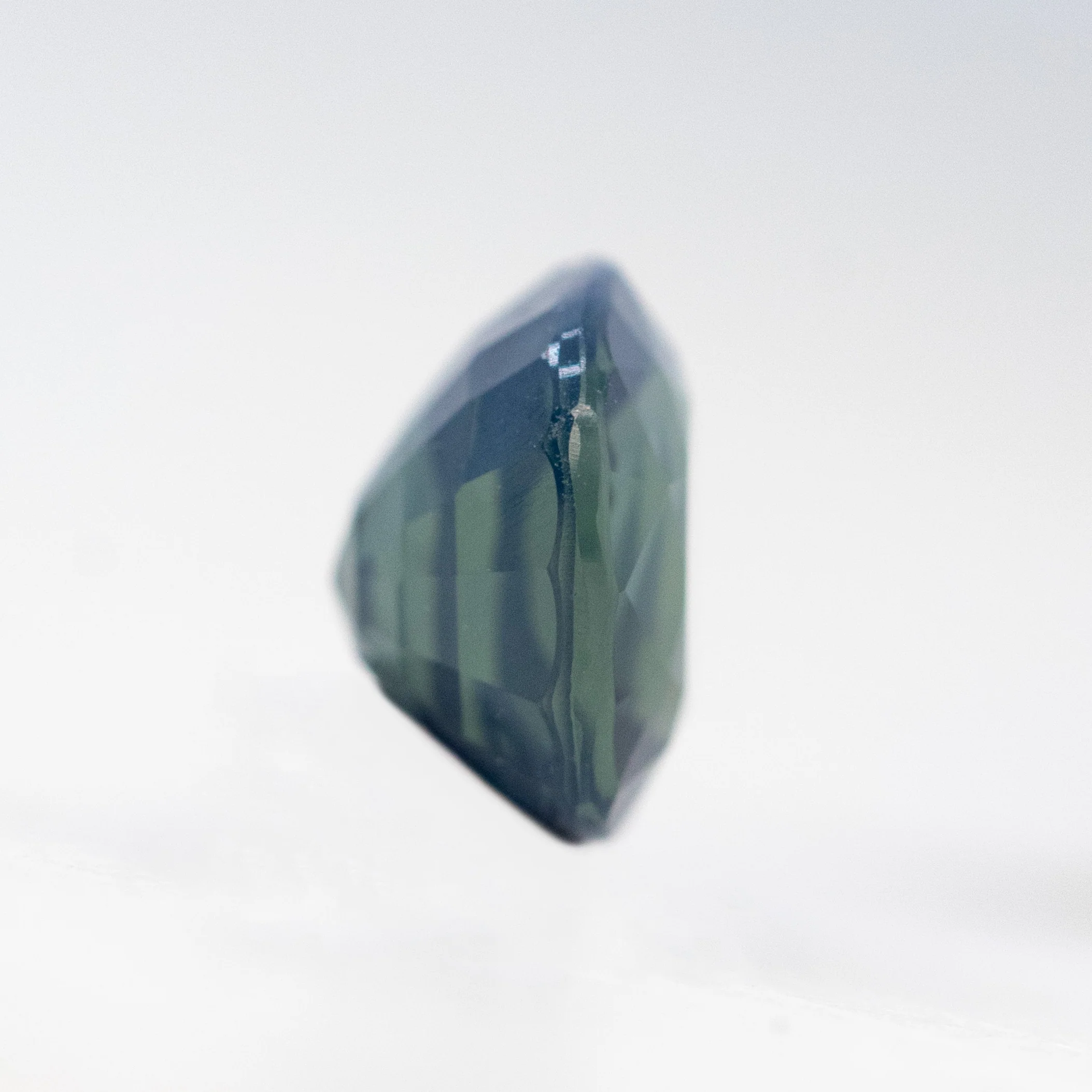 1.25 Carat Dark Teal Cushion Sapphire for Custom Work - Inventory Code TCS125 - Image 5