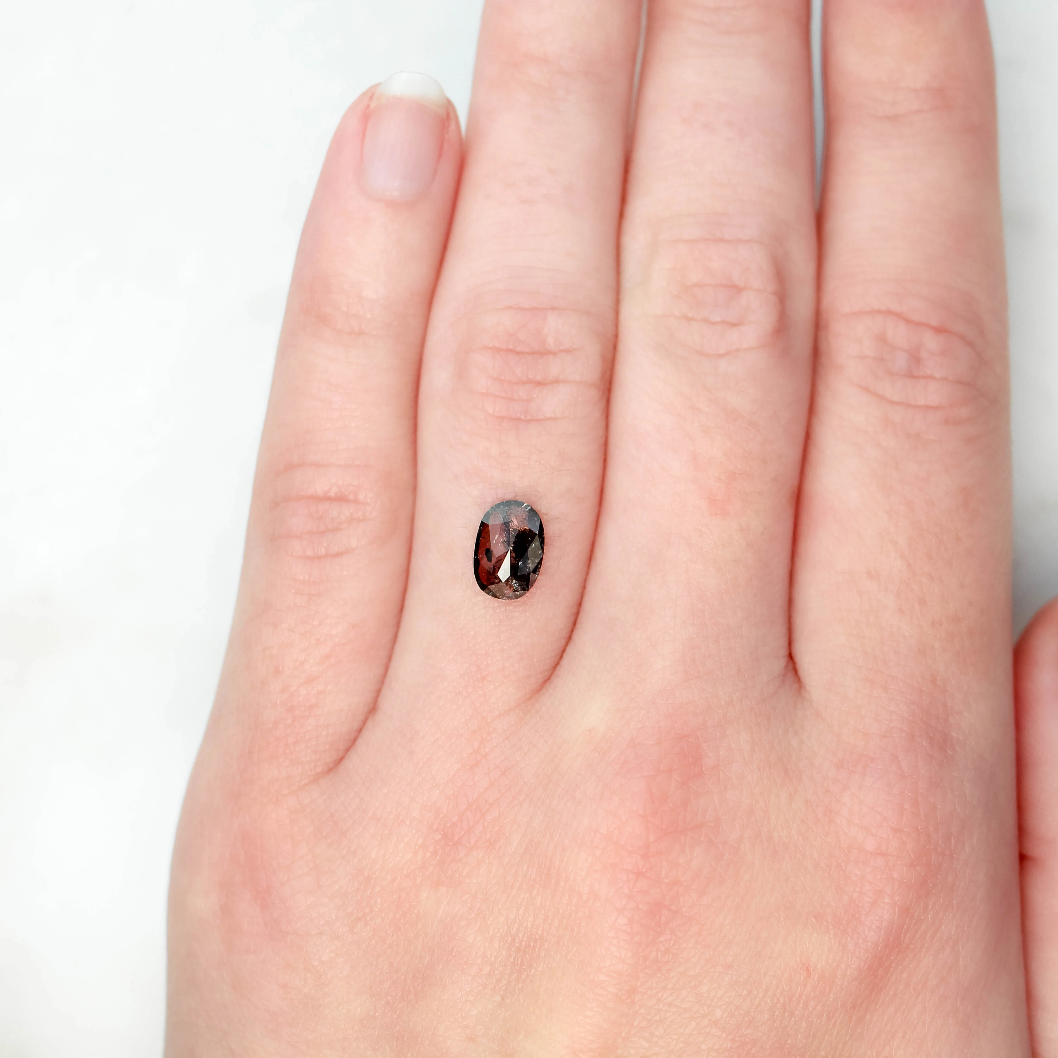 1.26 Carat Dark and Clear Oval Salt and Pepper Diamond for Custom Work - Inventory Code DCO126 - Image 2