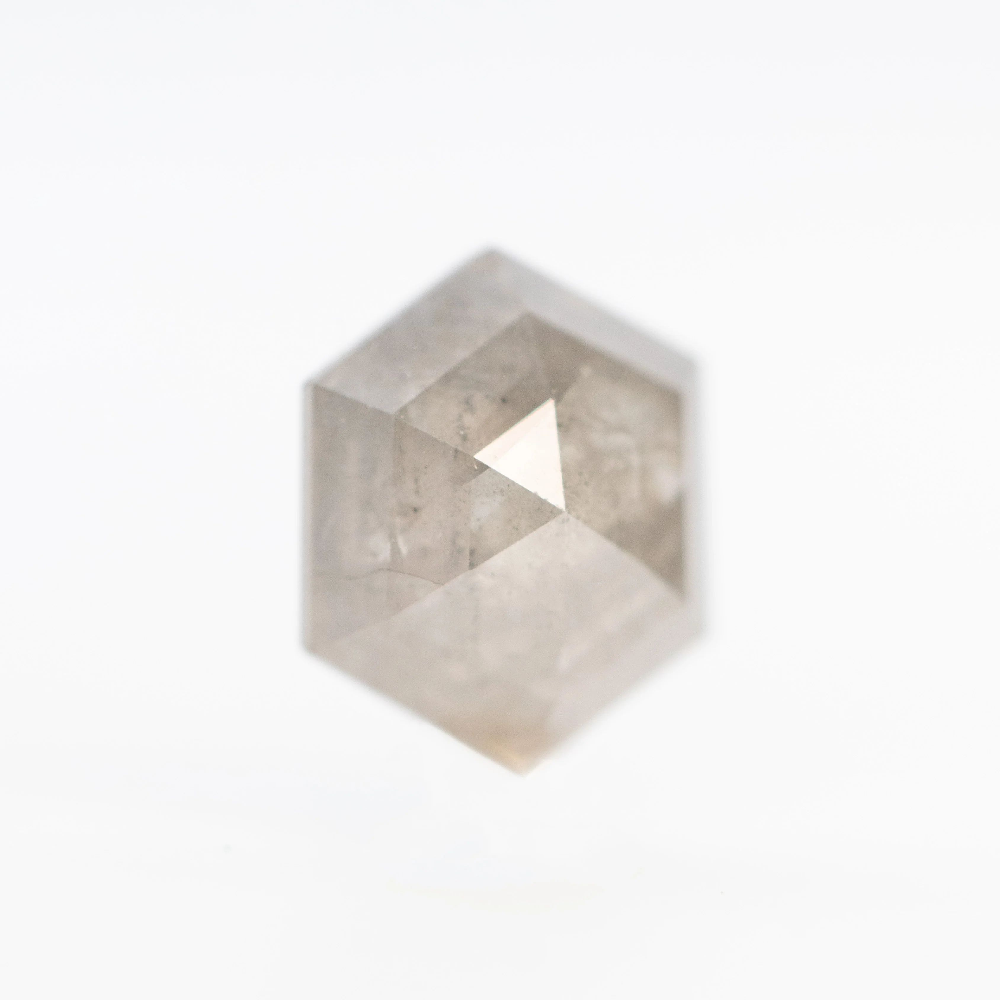 1.28 Carat Gray Hexagon Salt and Pepper Diamond for Custom Work - Inventory Code SGH128 - Image 4