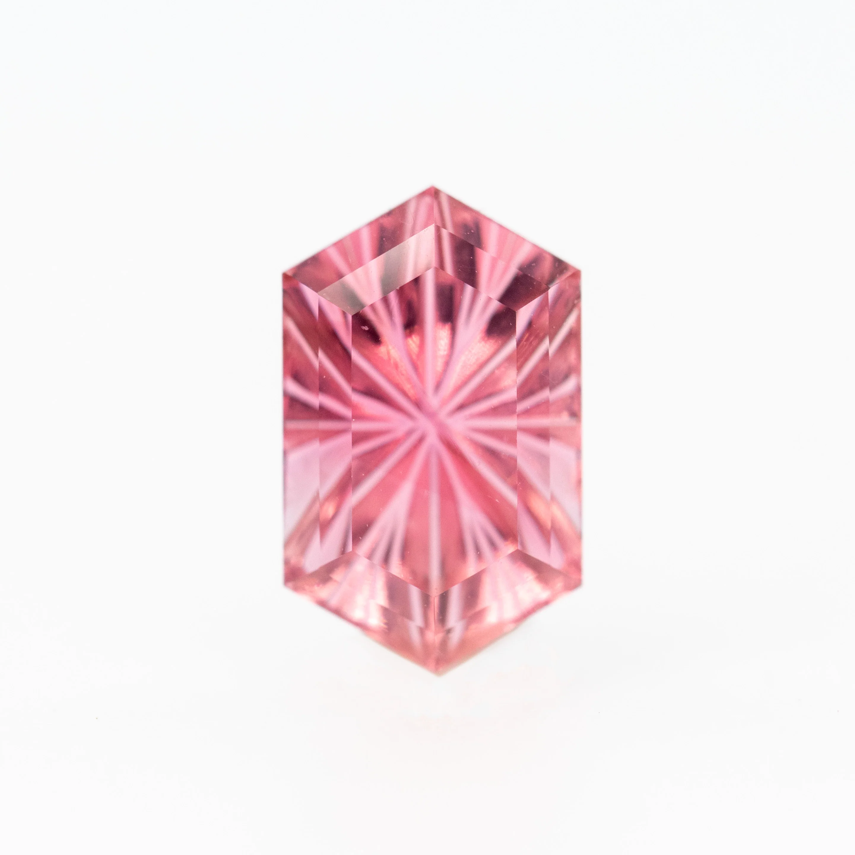 1.28 Carat Hexagon Fantasy Cut Pink Tourmaline for Custom Work - Inventory Code PHT128