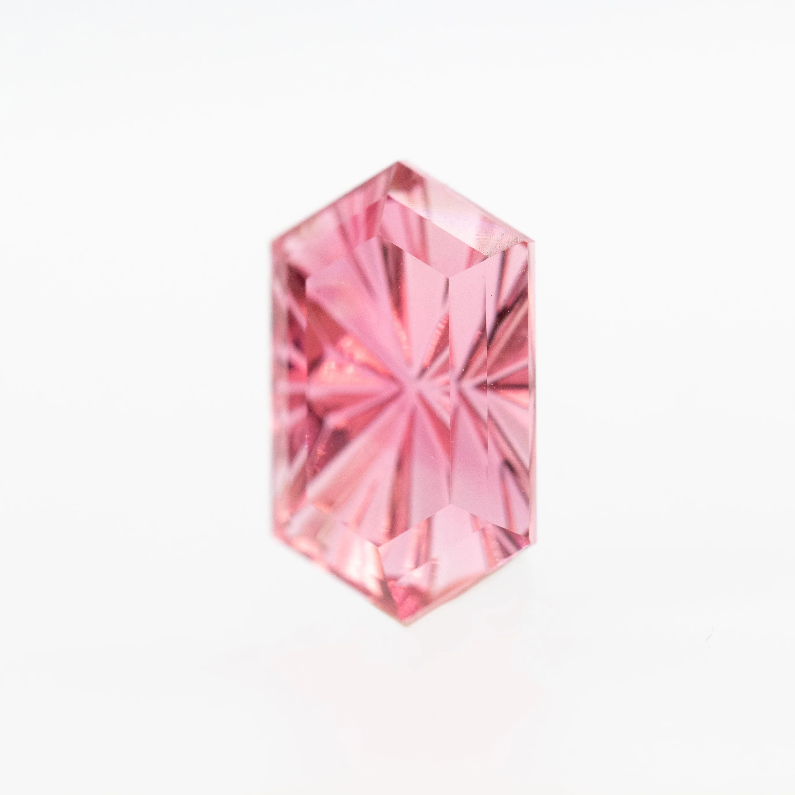 1.28 Carat Hexagon Fantasy Cut Pink Tourmaline for Custom Work - Inventory Code PHT128 - Image 3