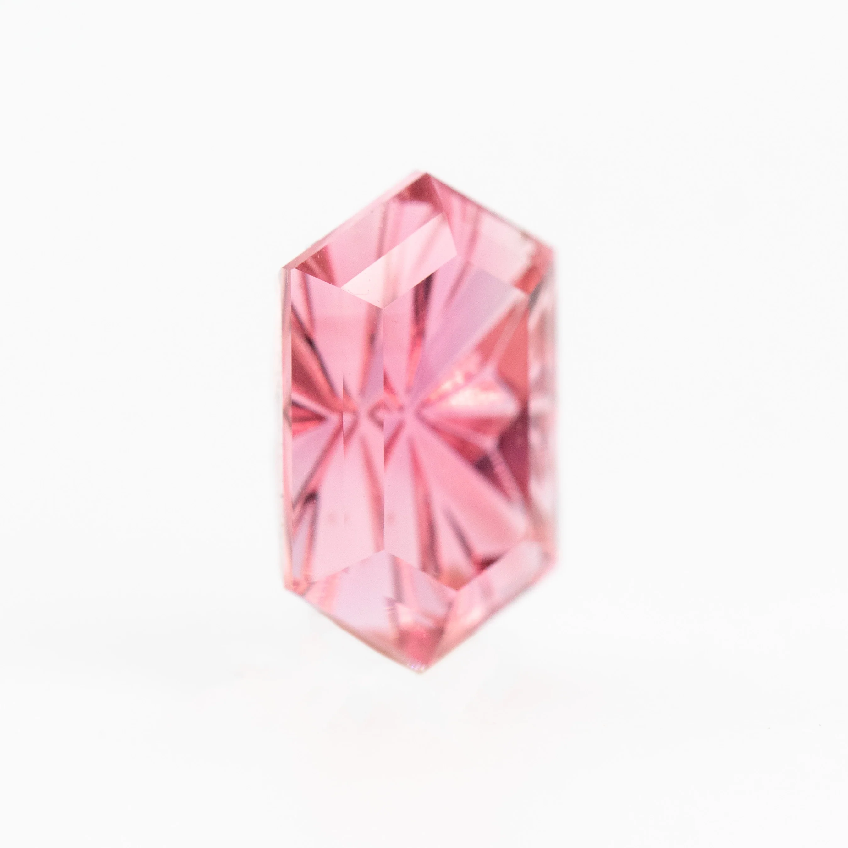 1.28 Carat Hexagon Fantasy Cut Pink Tourmaline for Custom Work - Inventory Code PHT128 - Image 4