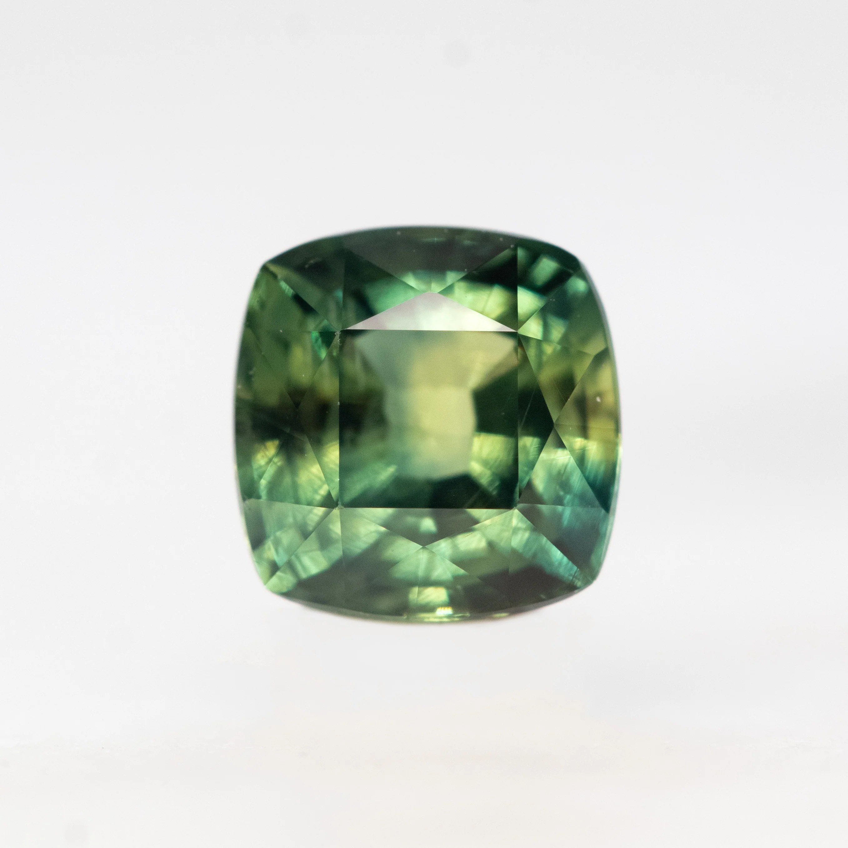 1.30 Carat Green Cushion Cut Australian Sapphire for Custom Work - Inventory Code GCS130