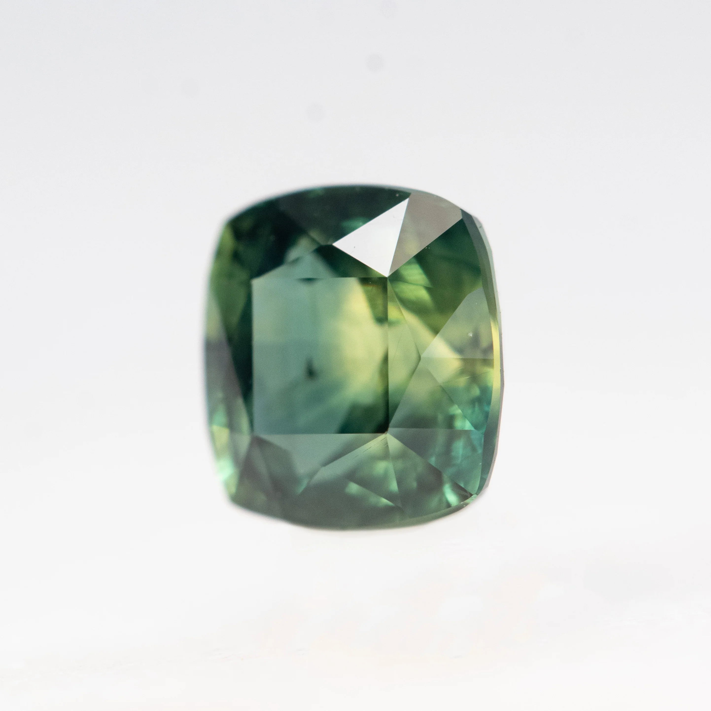 1.30 Carat Green Cushion Cut Australian Sapphire for Custom Work - Inventory Code GCS130 - Image 3