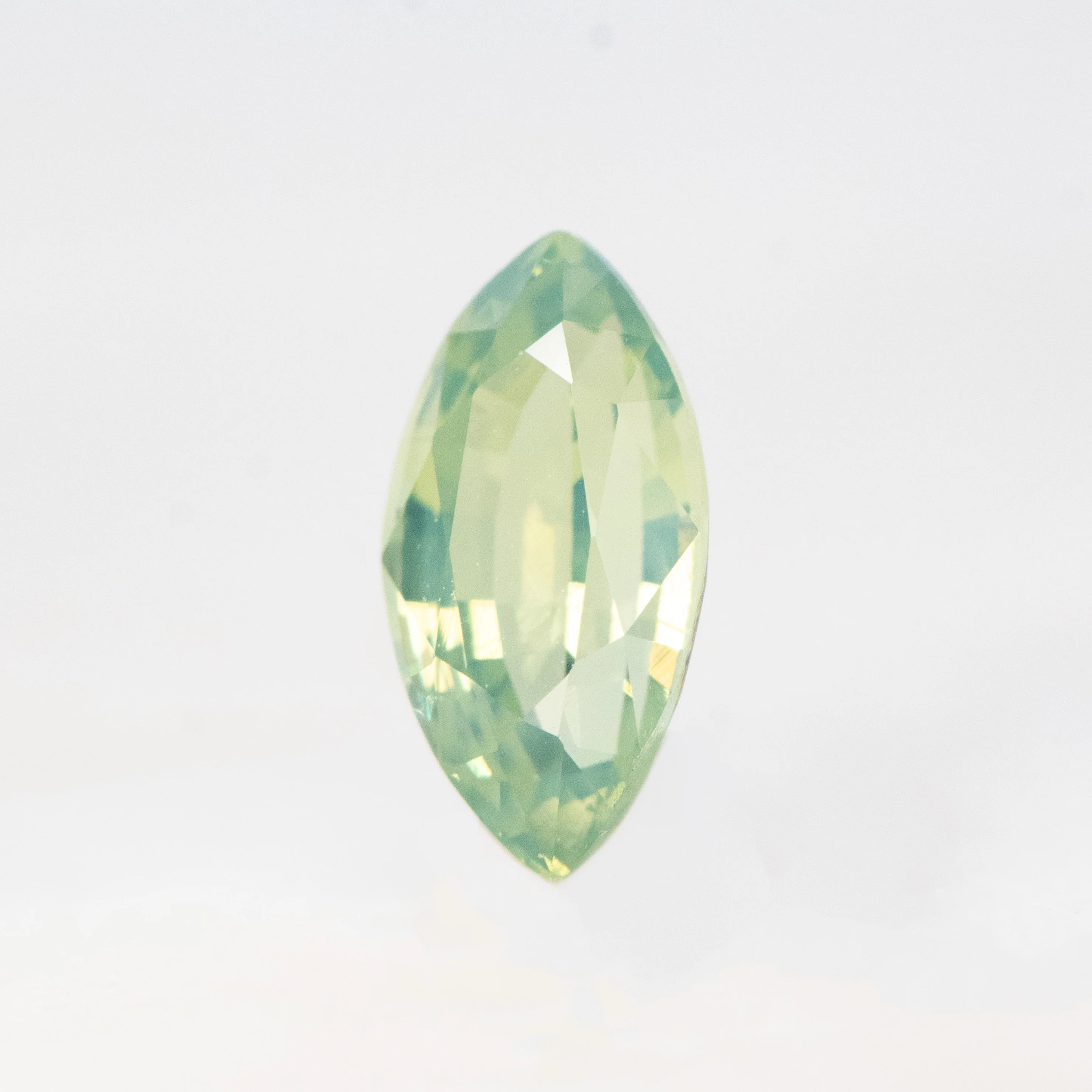 1.30 Carat Light Green Marquise Sapphire for Custom Work - Inventory Code GMS130 - Image 3