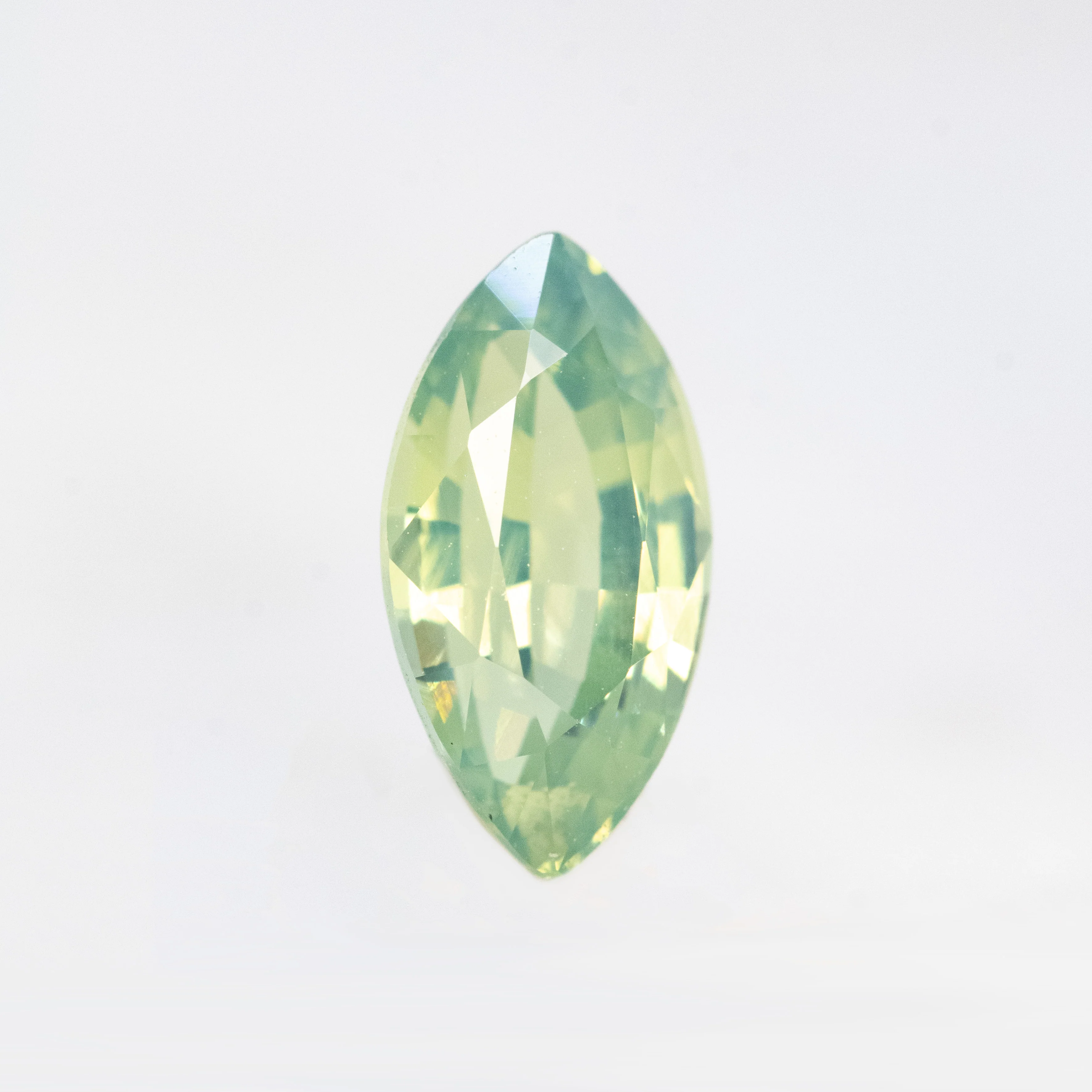 1.30 Carat Light Green Marquise Sapphire for Custom Work - Inventory Code GMS130 - Image 4