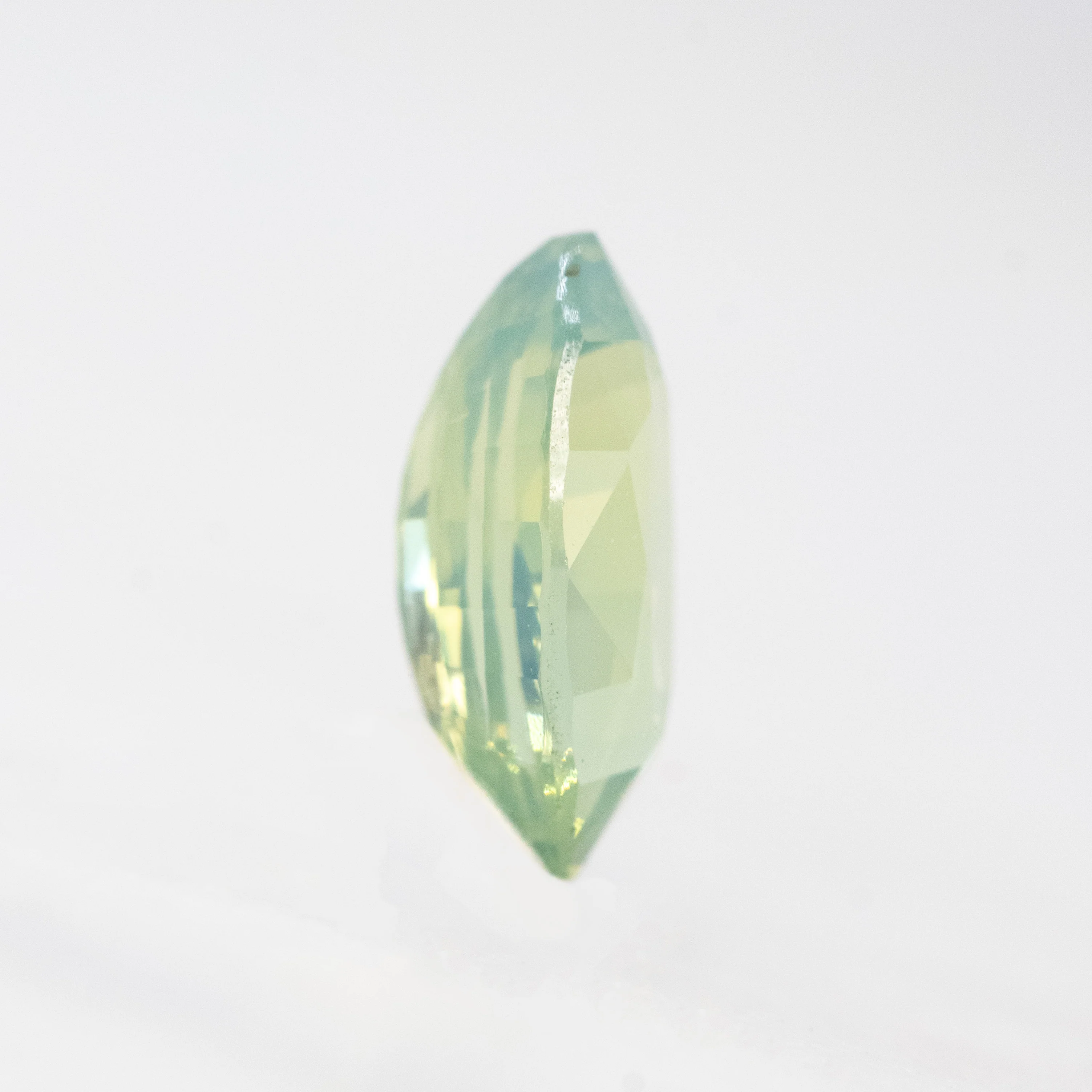 1.30 Carat Light Green Marquise Sapphire for Custom Work - Inventory Code GMS130 - Image 5