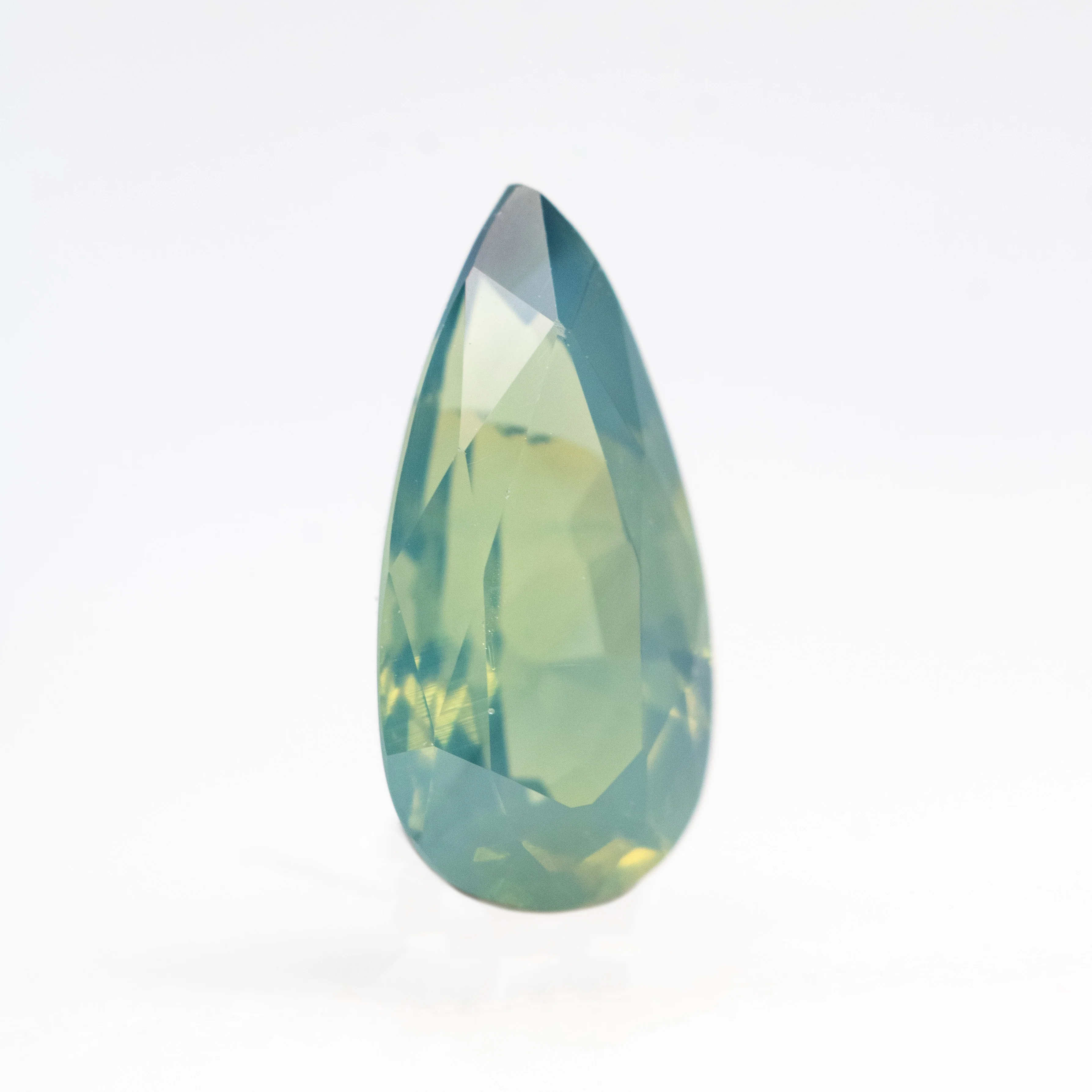 1.32 Carat Teal Elongated Pear Sapphire for Custom Work - Inventory Code TEPS132 - Image 4