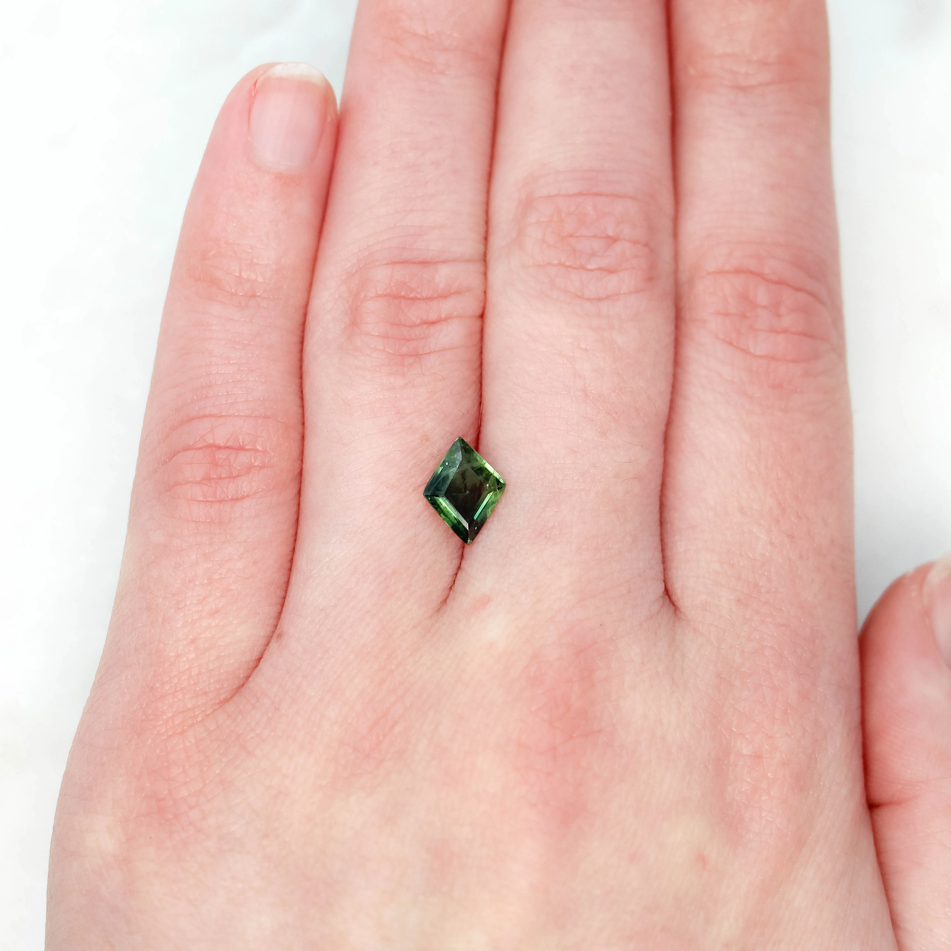 1.33 Carat Green Lozenge Sapphire for Custom Work - Inventory Code GLS133 - Image 2