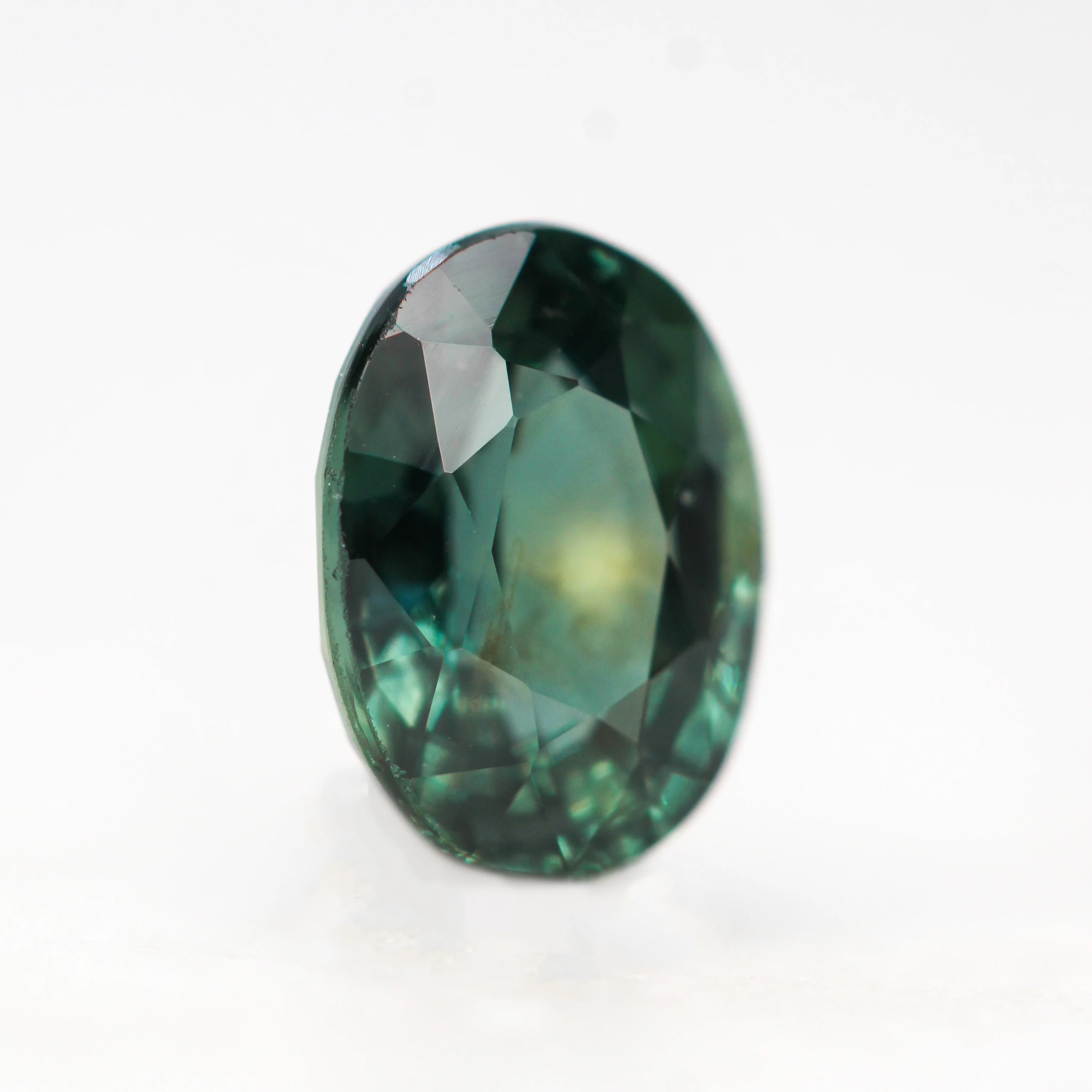 1.33 Carat Teal Green Oval Sapphire for Custom Work - Inventory Code TOS133 - Image 4