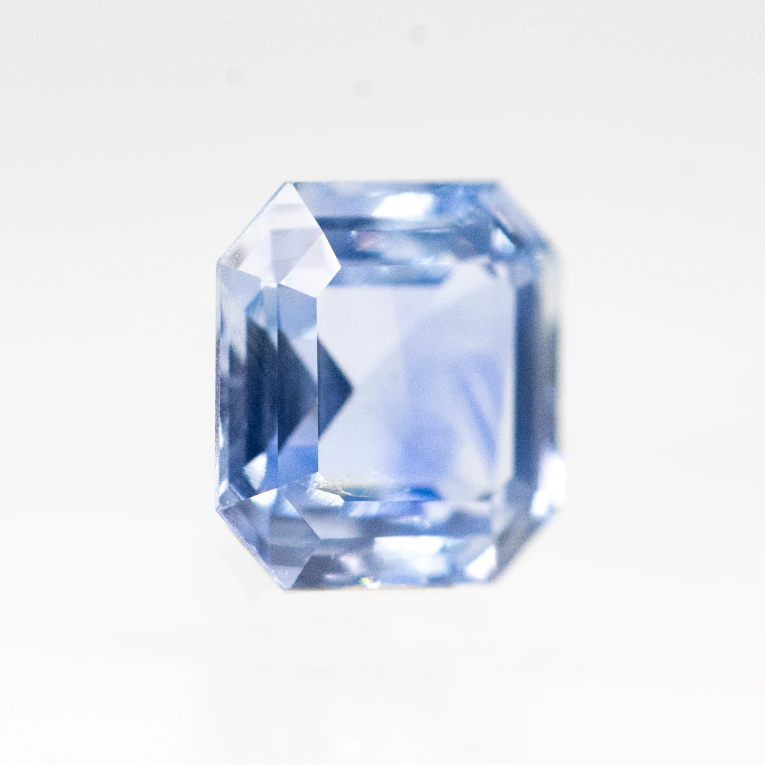 1.34 Carat Cornflower Blue Asscher Cut Sapphire - Inventory Code BAS134 - Image 4
