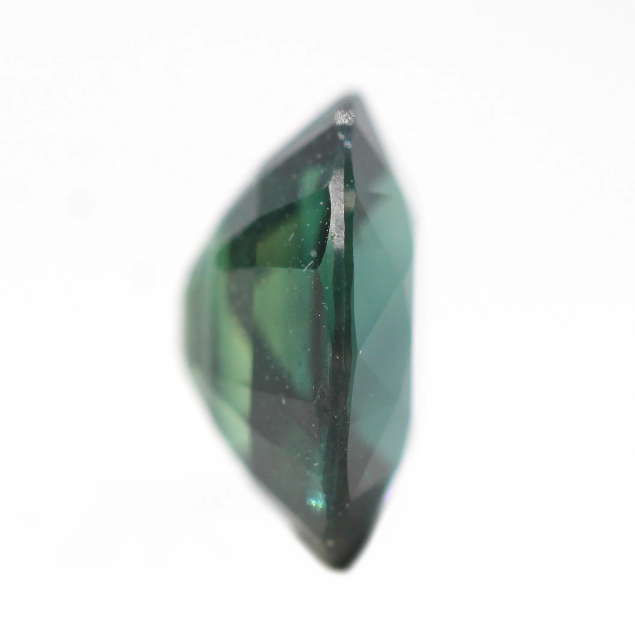 1.35 Carat Dark Teal Oval Sapphire for Custom Work - Inventory Code TOS135 - Image 5