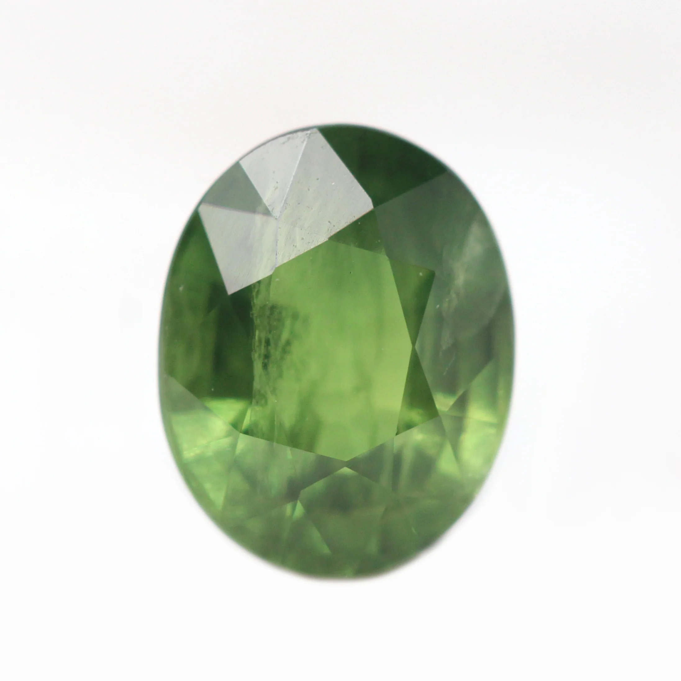 1.35 Carat Green Oval Sapphire for Custom Work - Inventory Code LGOS135