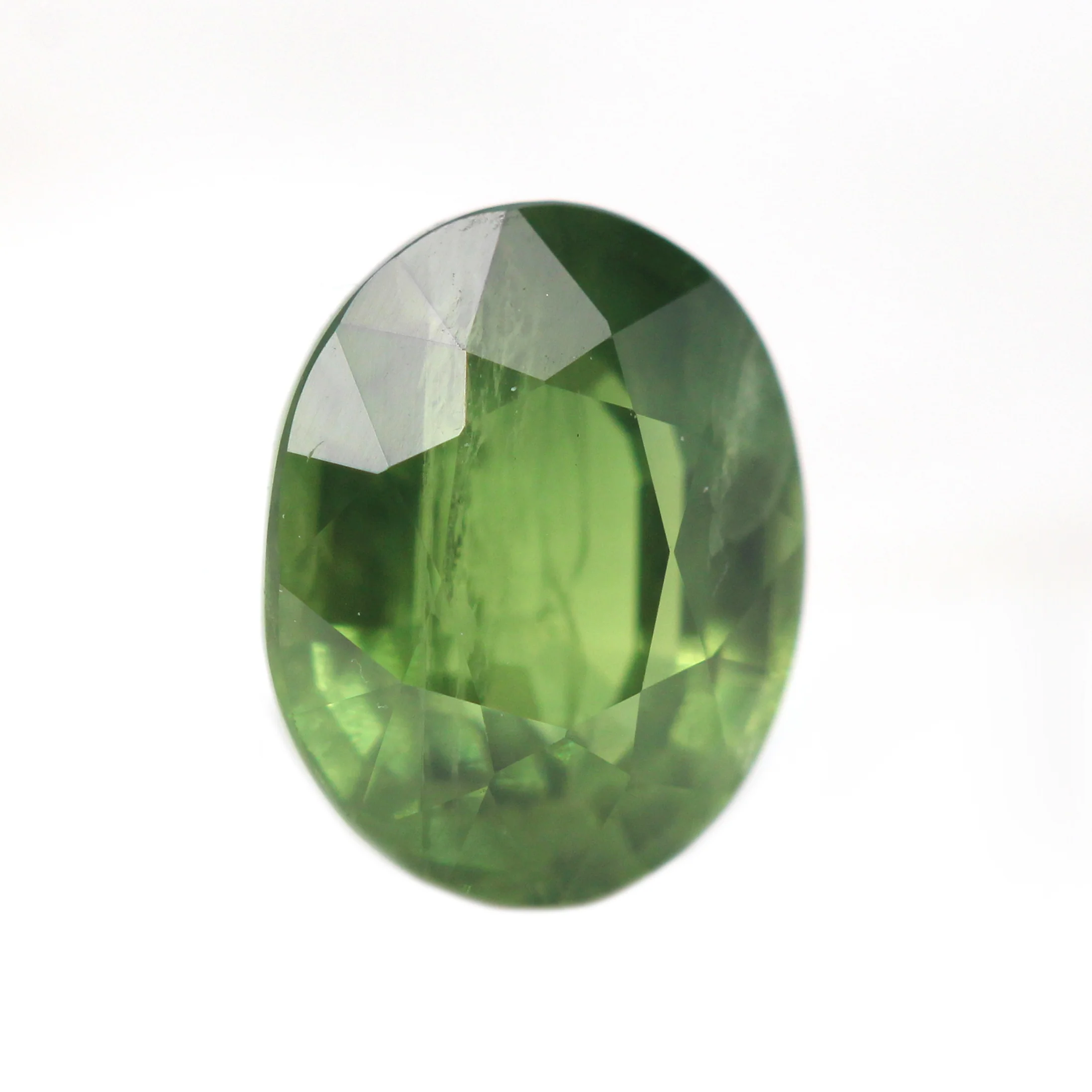 1.35 Carat Green Oval Sapphire for Custom Work - Inventory Code LGOS135 - Image 4