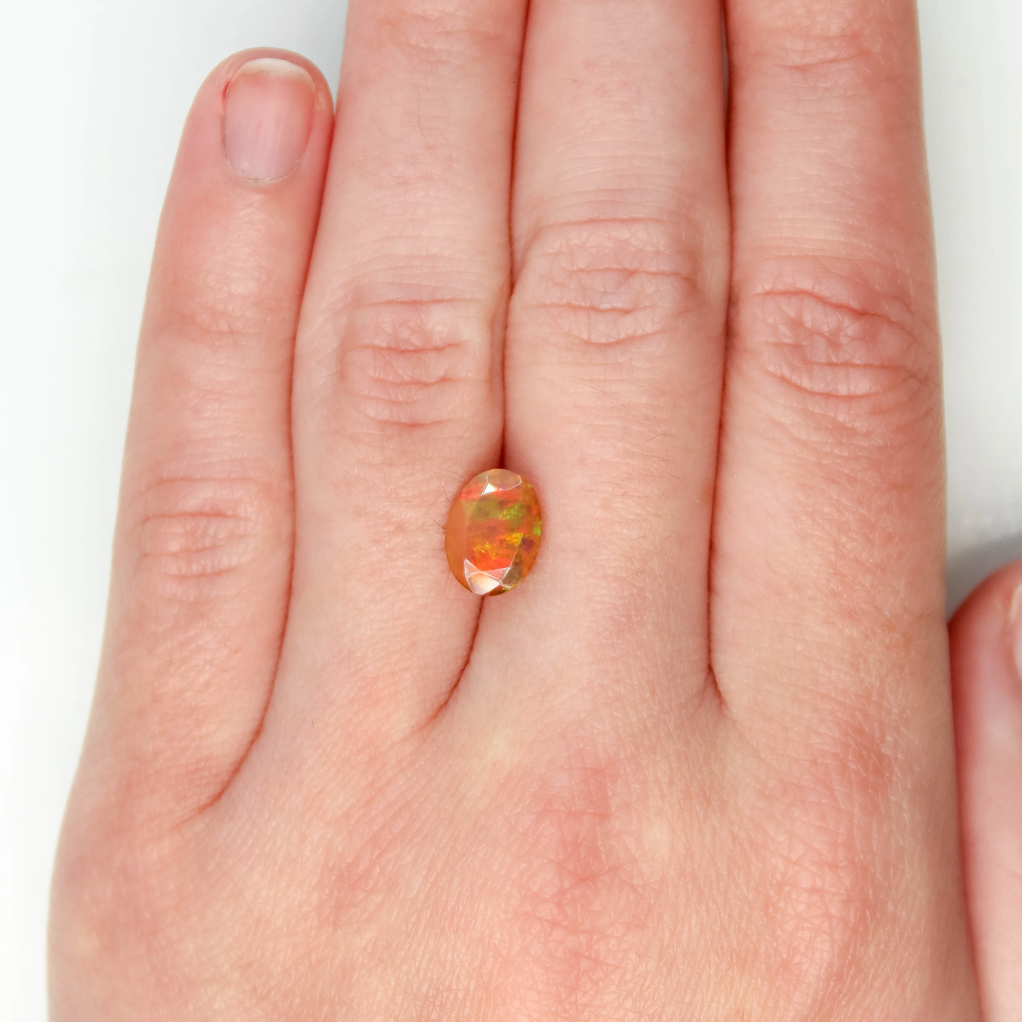 1.35 Carat Oval Fire Opal for Custom Work - Inventory Code OOO135 - Image 2