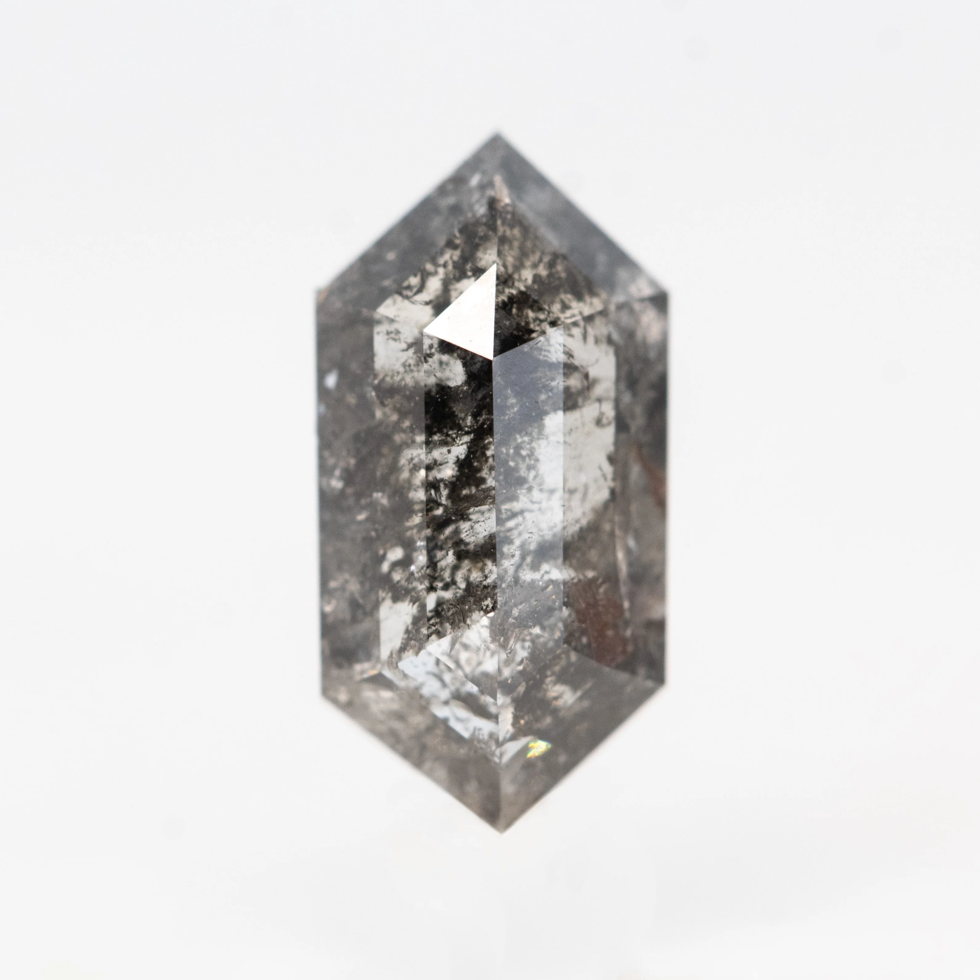 1.36 Carat Dark and Clear Elongated Hexagon Diamond for Custom Work - Inventory Code DCH136