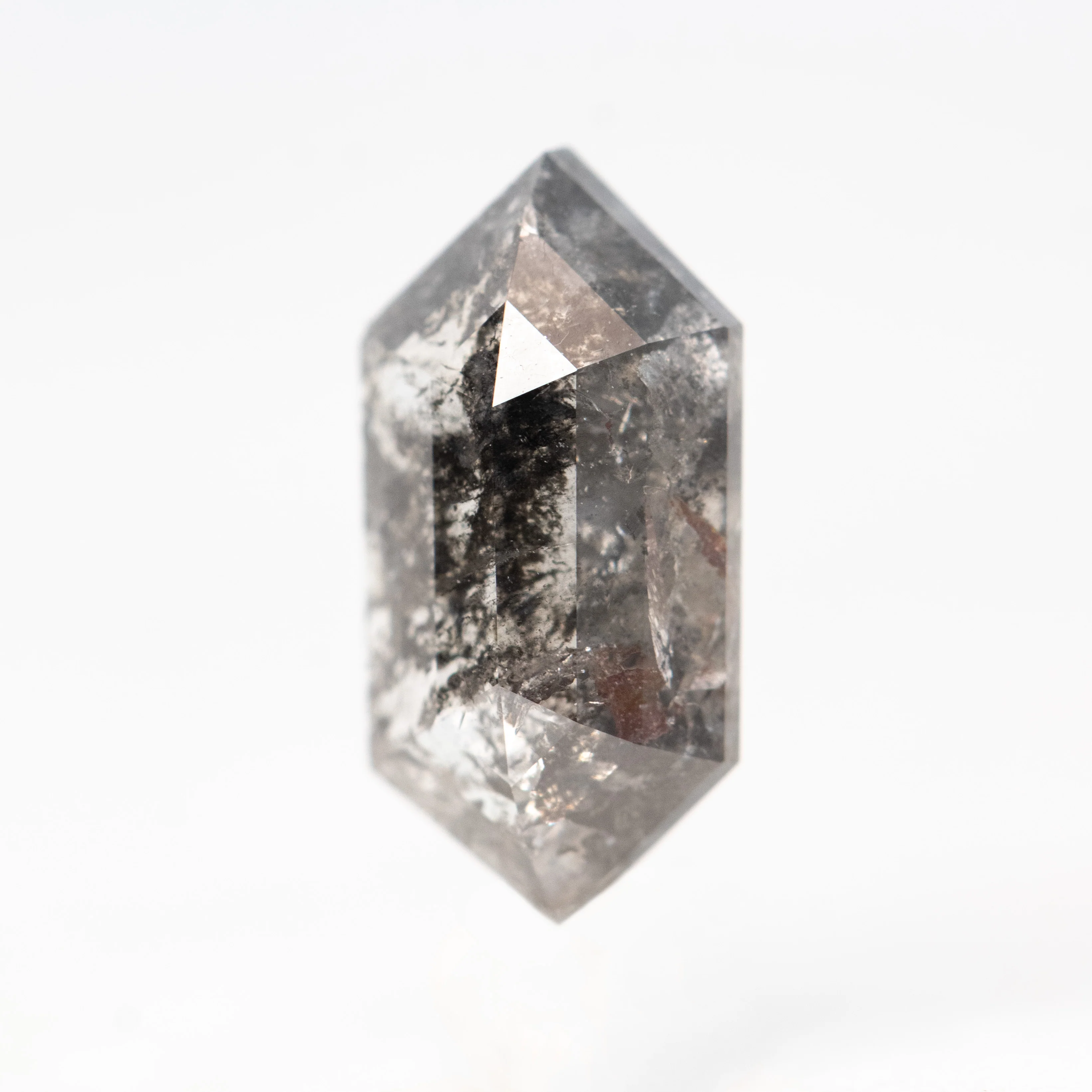 1.36 Carat Dark and Clear Elongated Hexagon Diamond for Custom Work - Inventory Code DCH136 - Image 3