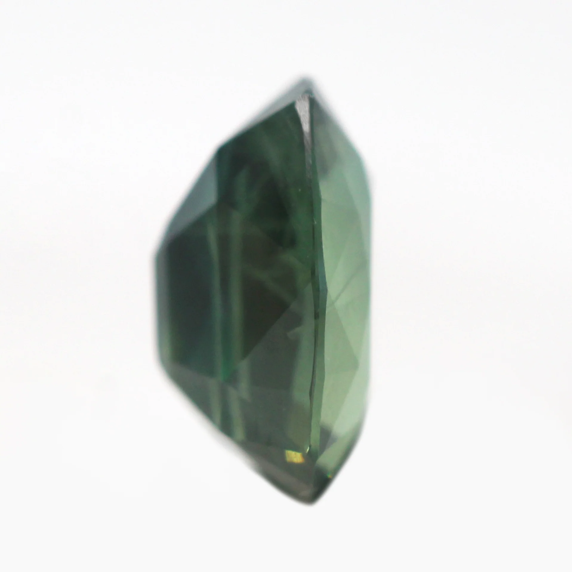 1.38 Carat Elongated Cushion Cut Green Sapphire for Custom Work - Inventory Code TGCS138 - Image 5