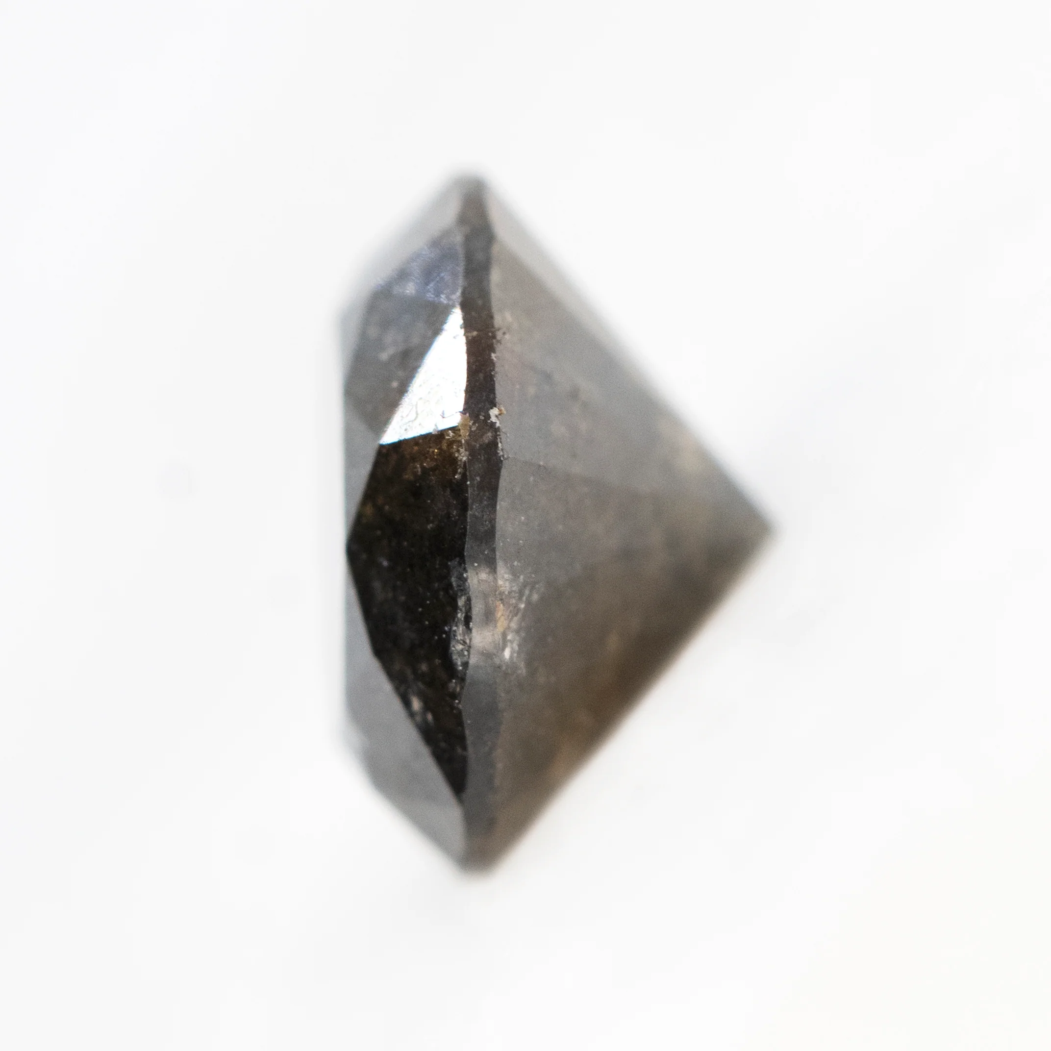 1.38 Carat Round Black Salt and Pepper Diamond for Custom Work - Inventory Code NBRD138 - Image 5