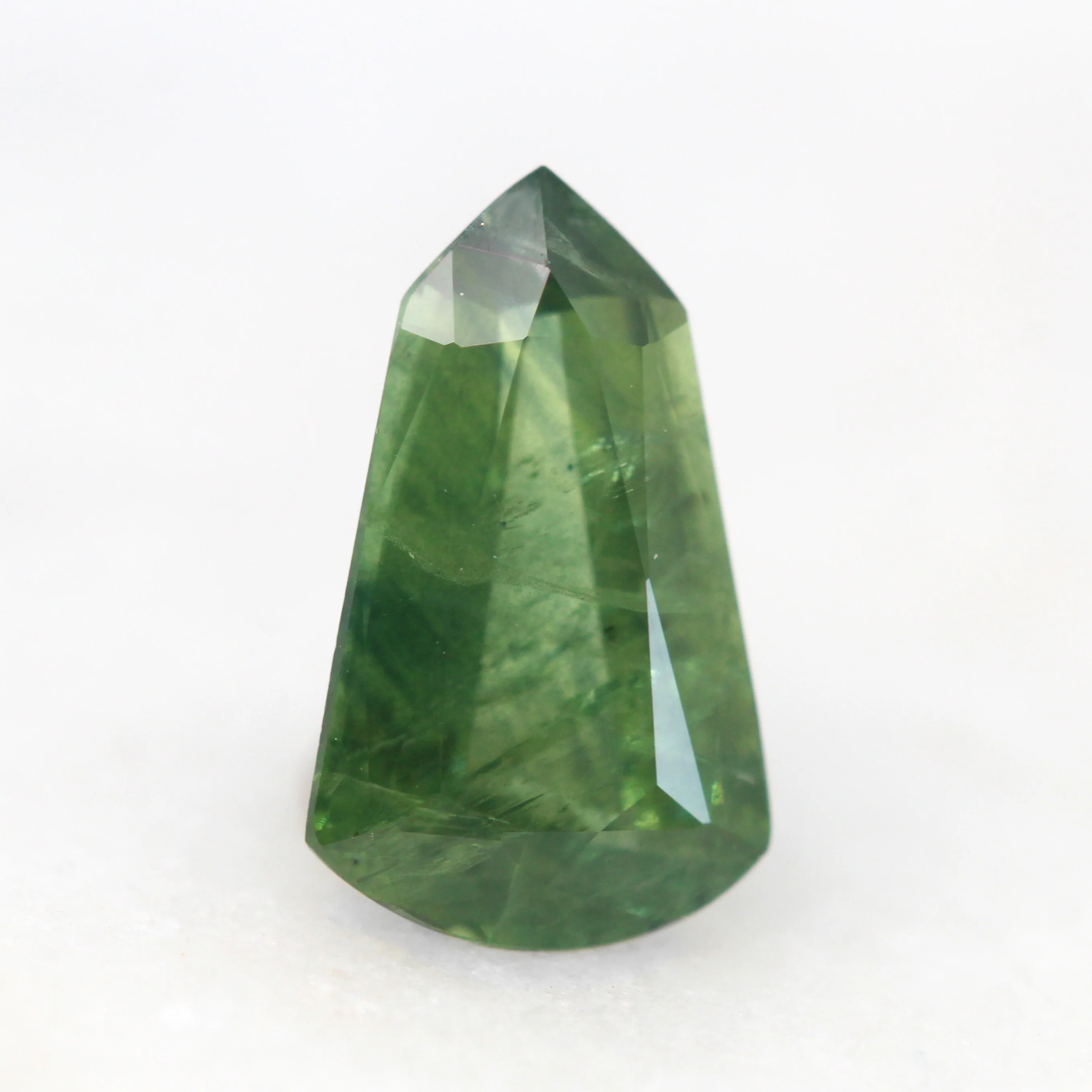 1.39 Carat Green Shield Cut Sapphire for Custom Work - Inventory Code GSS139