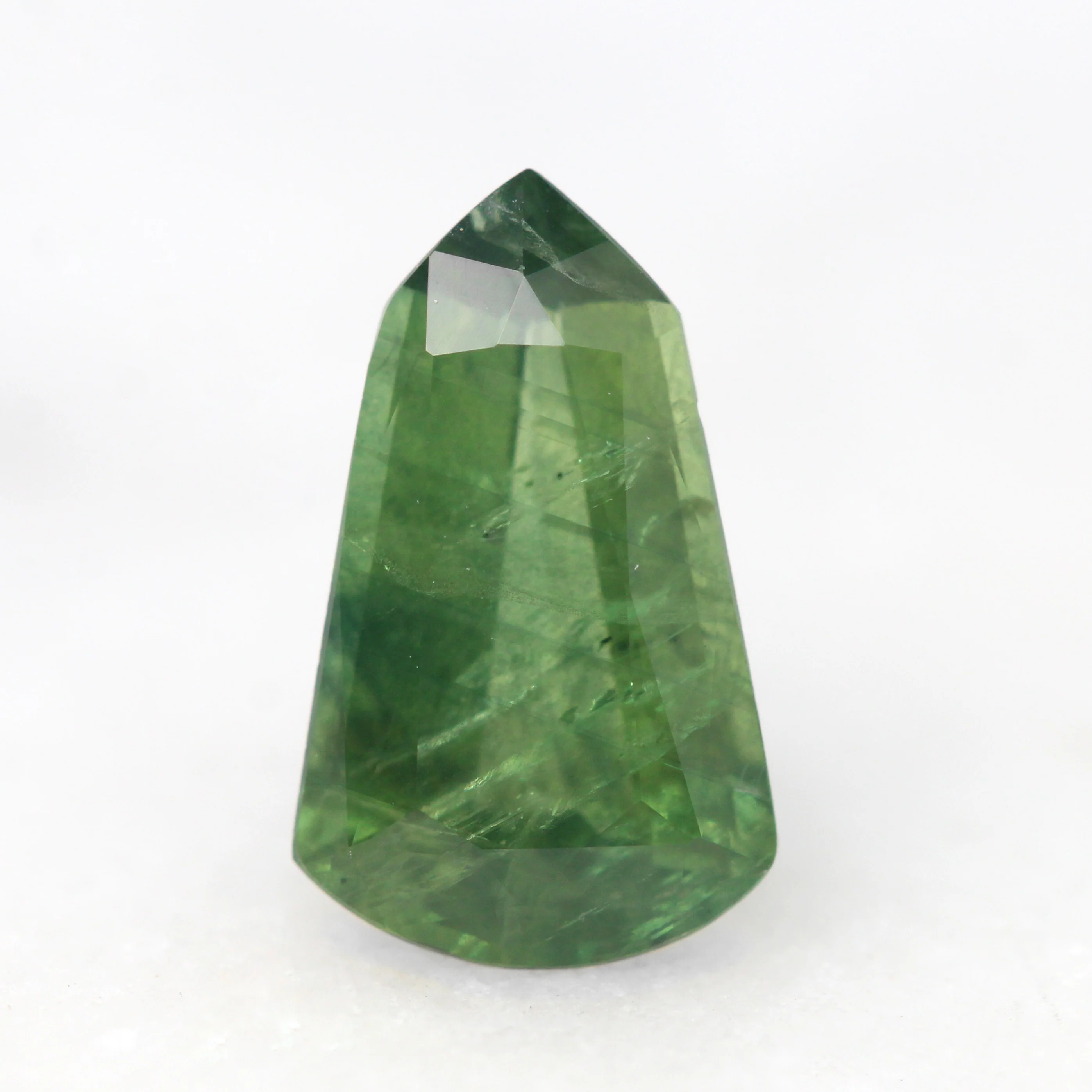 1.39 Carat Green Shield Cut Sapphire for Custom Work - Inventory Code GSS139 - Image 3