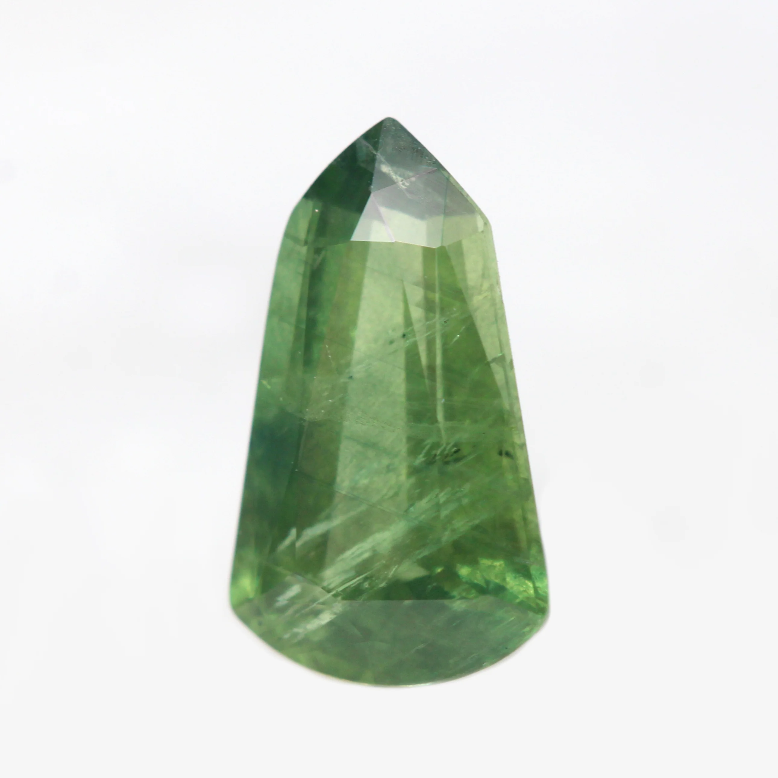 1.39 Carat Green Shield Cut Sapphire for Custom Work - Inventory Code GSS139 - Image 4