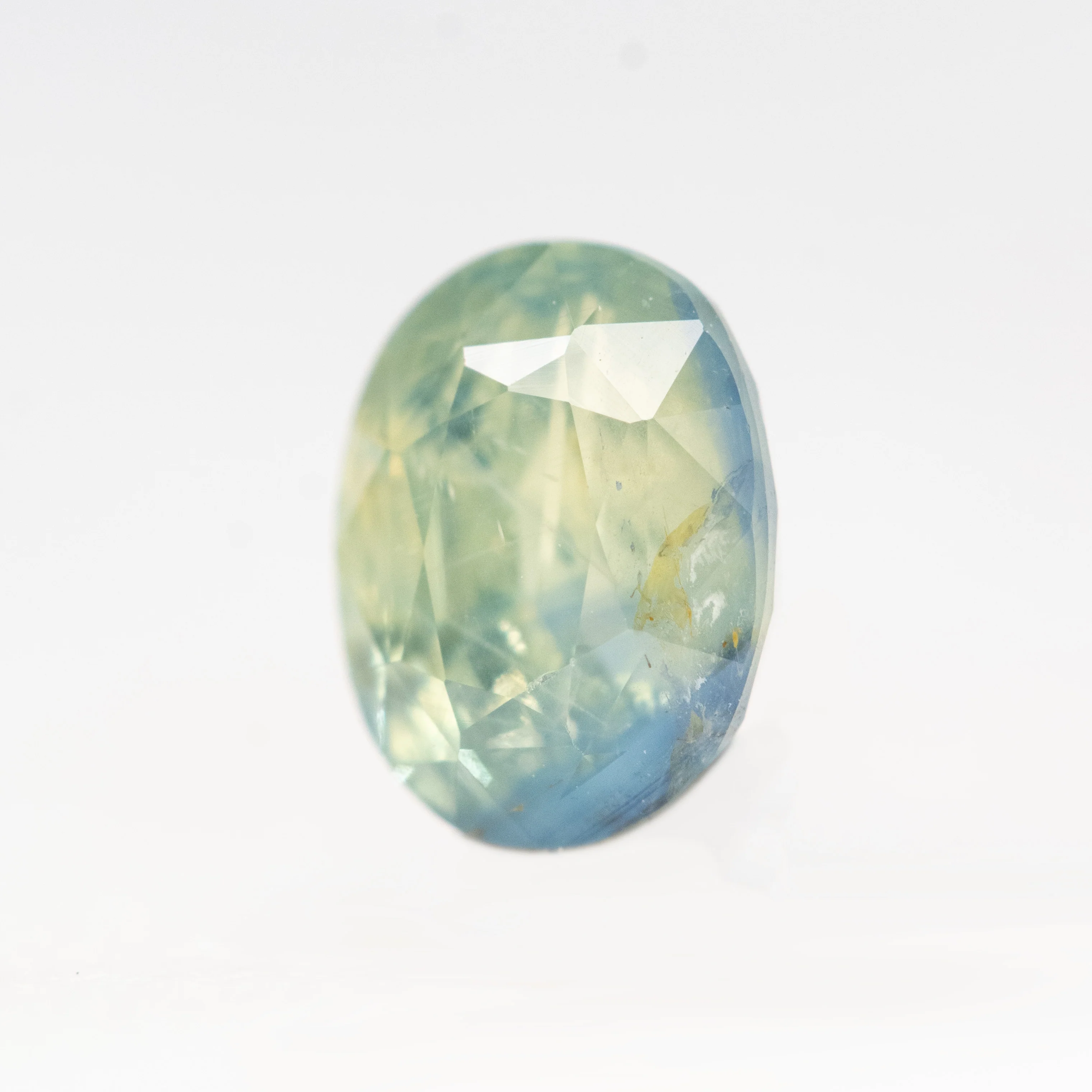 1.40 Carat Multicolor Teal Oval Sapphire for Custom Work - Inventory Code MCOS140 - Image 3