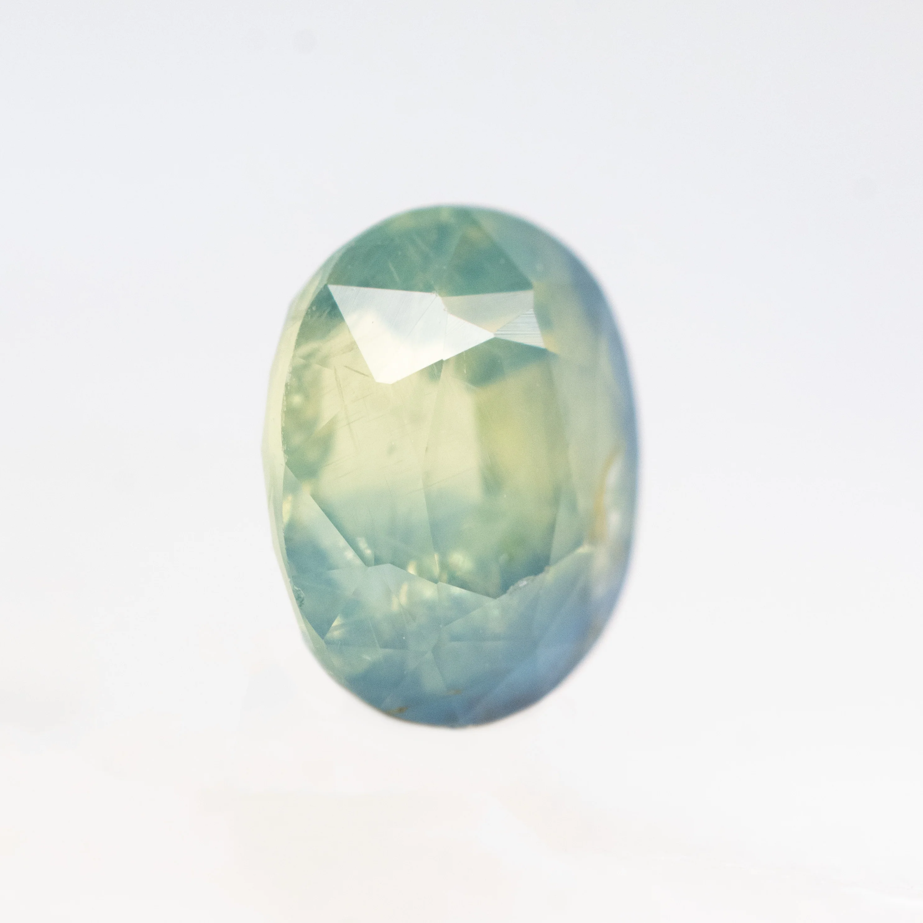 1.40 Carat Multicolor Teal Oval Sapphire for Custom Work - Inventory Code MCOS140 - Image 4