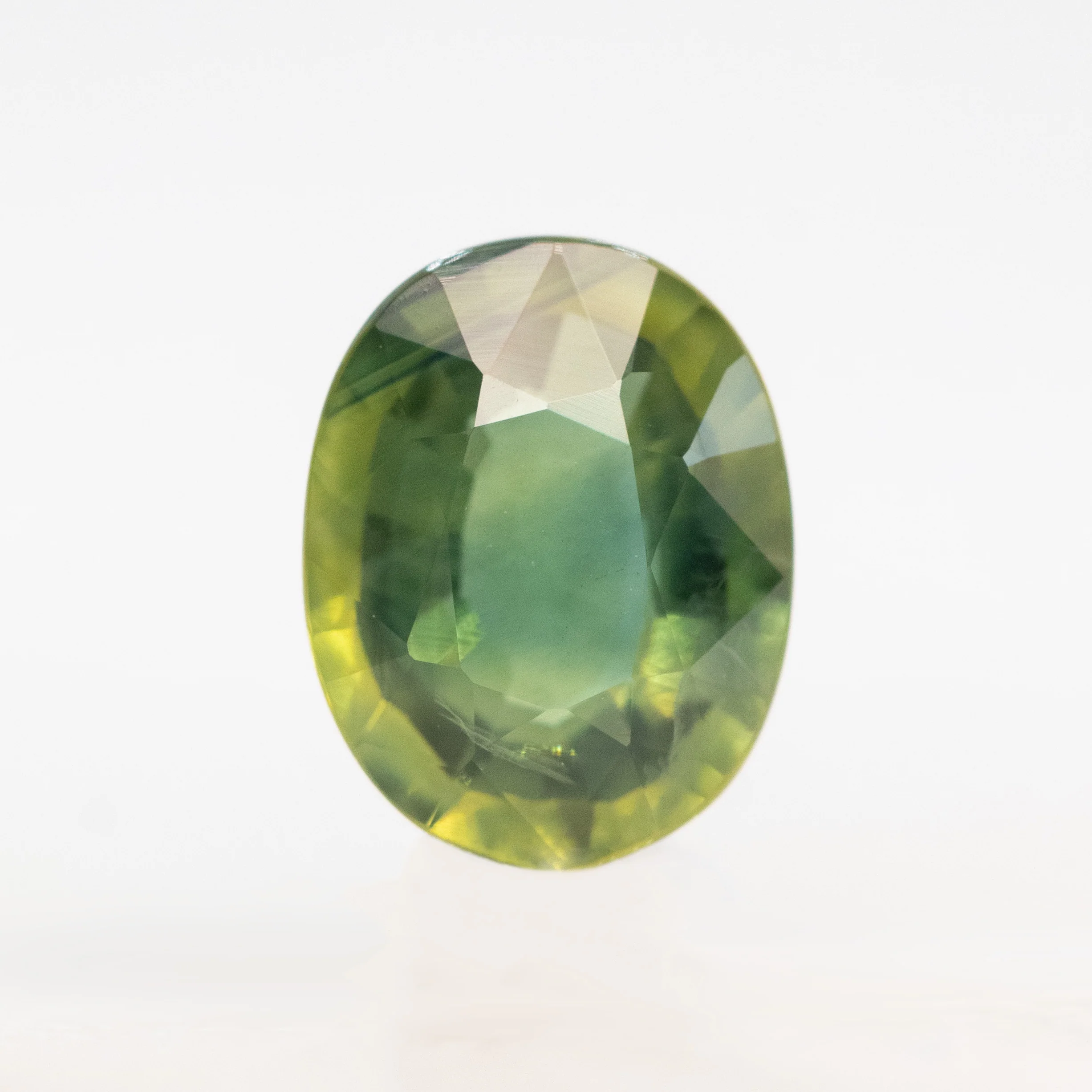 1.42 Carat Green Oval Sapphire for Custom Work - Inventory Code GOS142